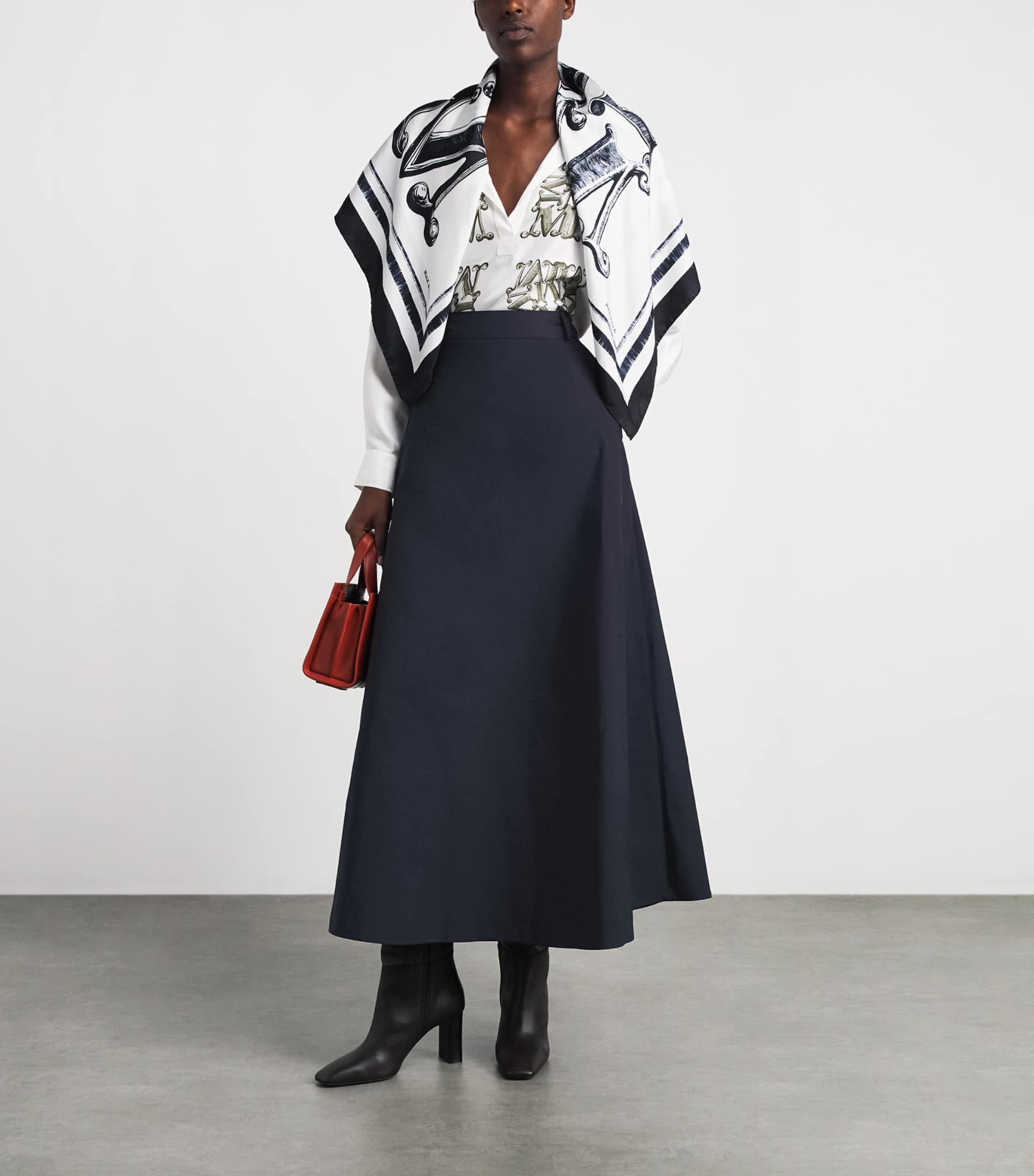 Max Mara Womens A-Line Maxi Skirt Ultramarine Image 2