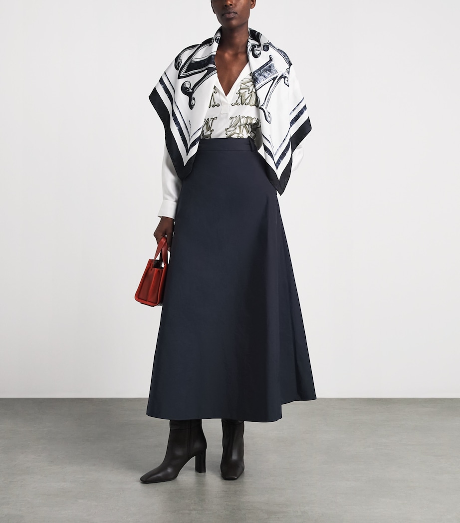 Max Mara Womens A-Line Maxi Skirt Ultramarine Image 2