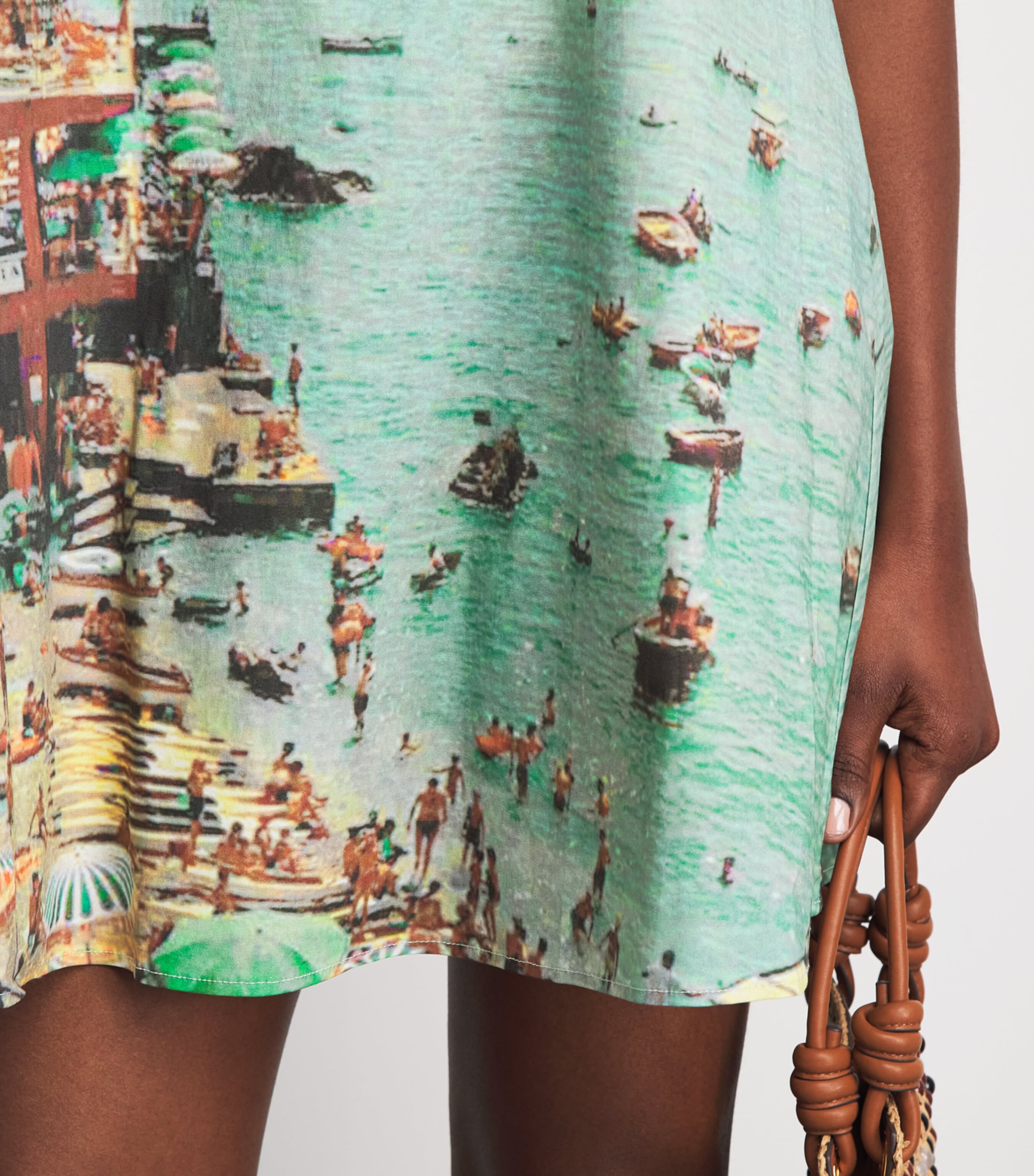 STAUD Womens Endless Summer Print Brio Mini Dress Elsu Endless Summer Image 5