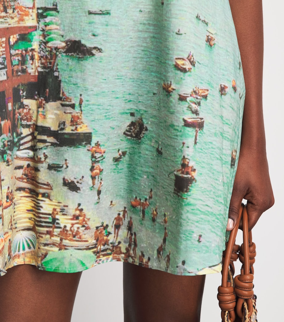 STAUD Womens Endless Summer Print Brio Mini Dress Elsu Endless Summer Image 5