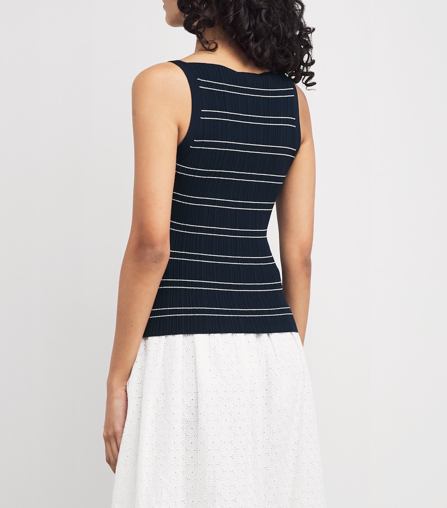 Stripe Yuelia Tank Top DARK INKBLUE/WHITE Image 4