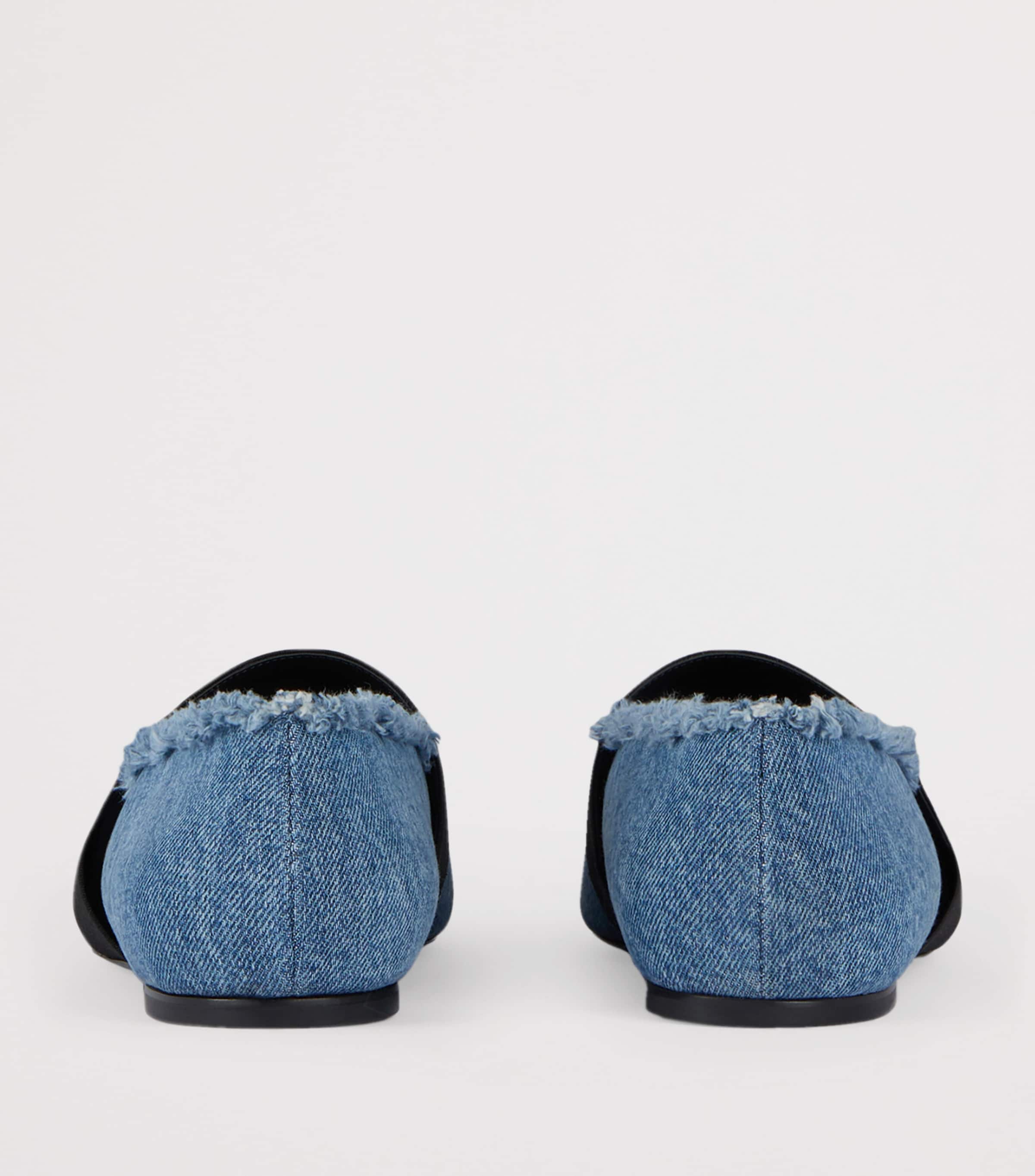Denim Square-Toe Ballet Flats DENIM BLUE Image 5