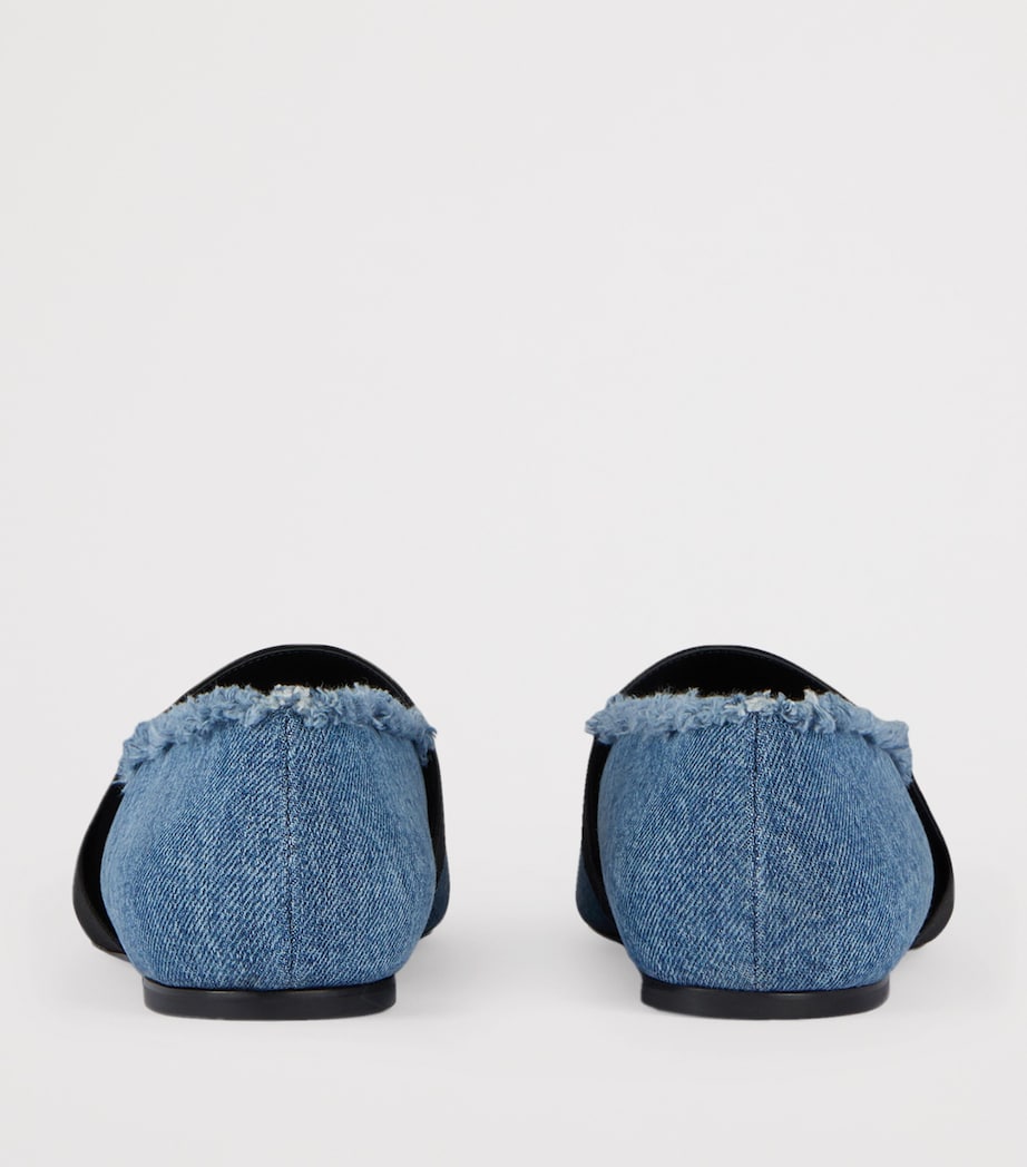 Denim Square-Toe Ballet Flats DENIM BLUE Image 5