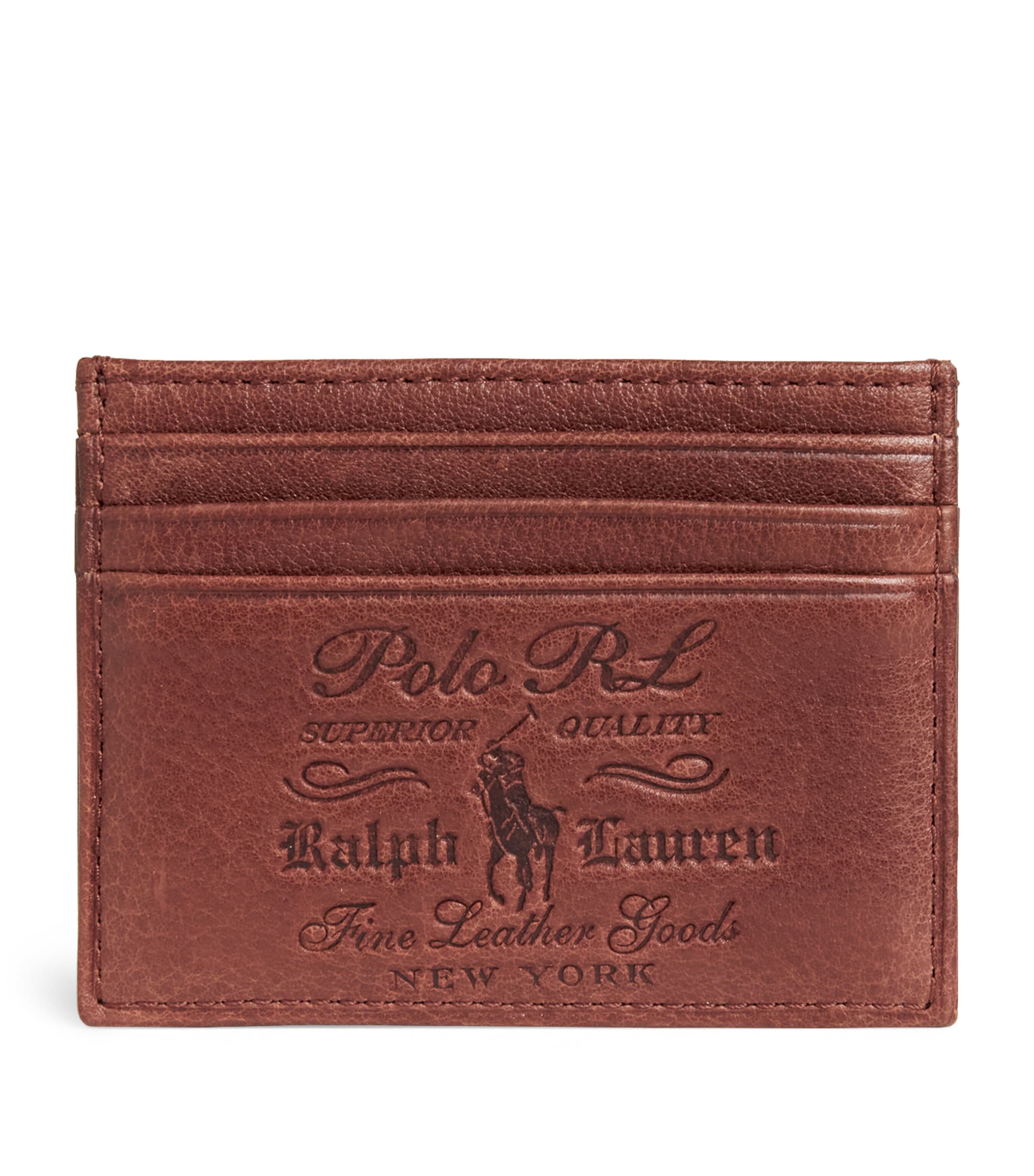 Polo Ralph Lauren Heritage Card Holder In Brown