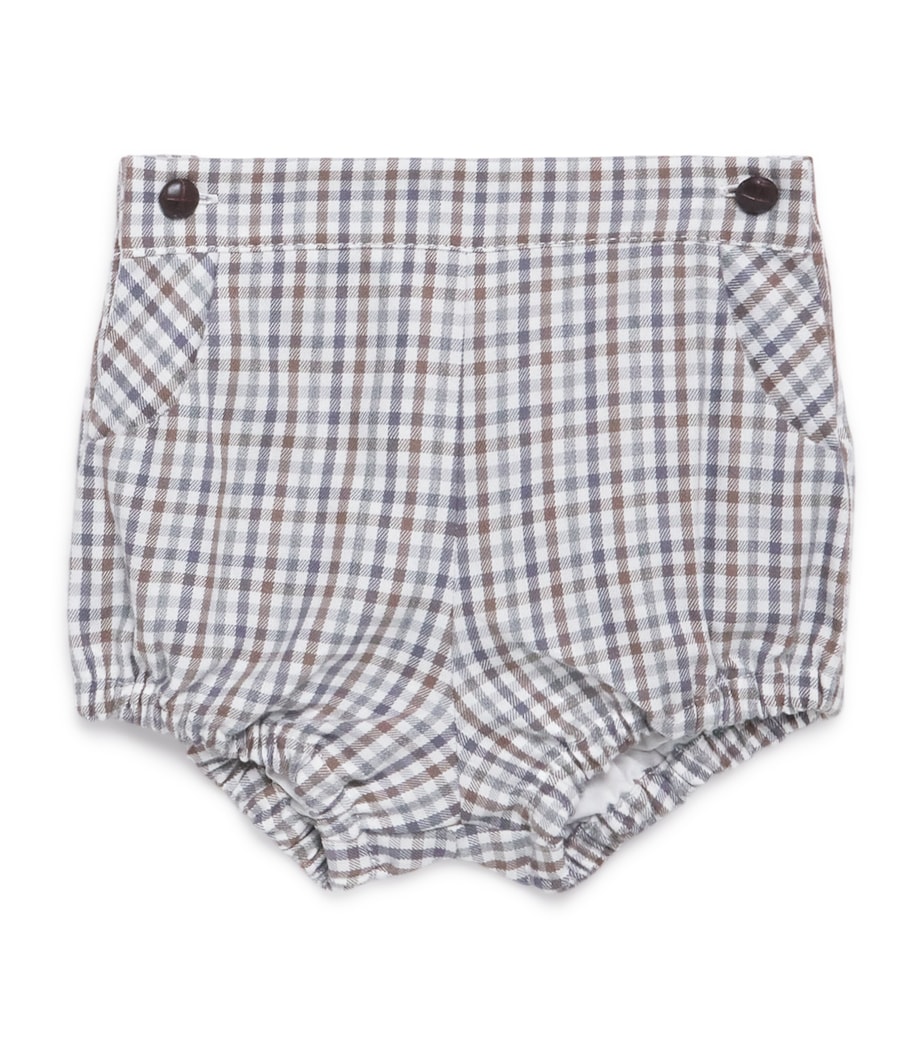 Cotton-Blend Check Print Bloomers (3-12 Months) CAMEL Image 1