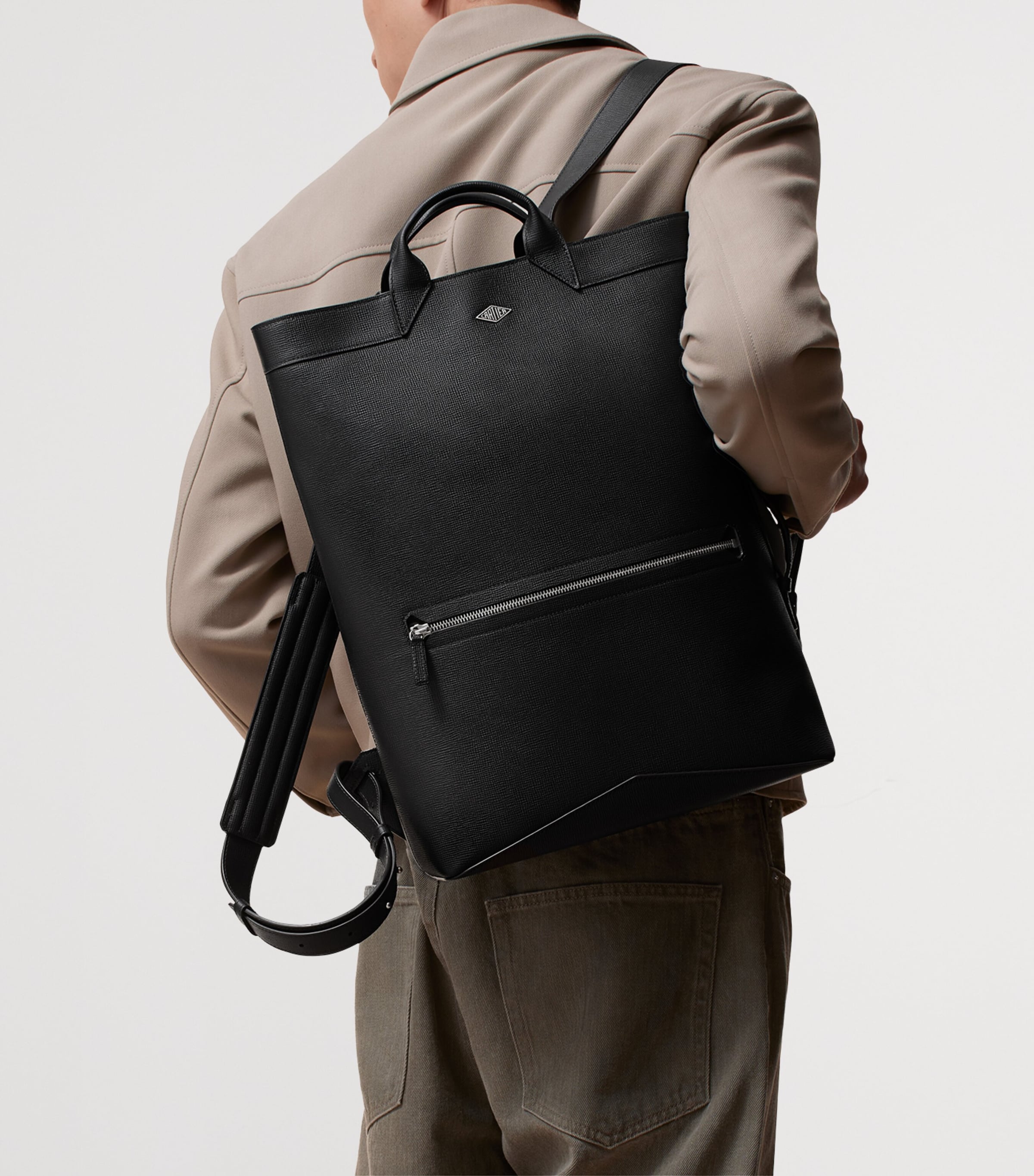 Cartier Leather Losange Backpack Black Image 2