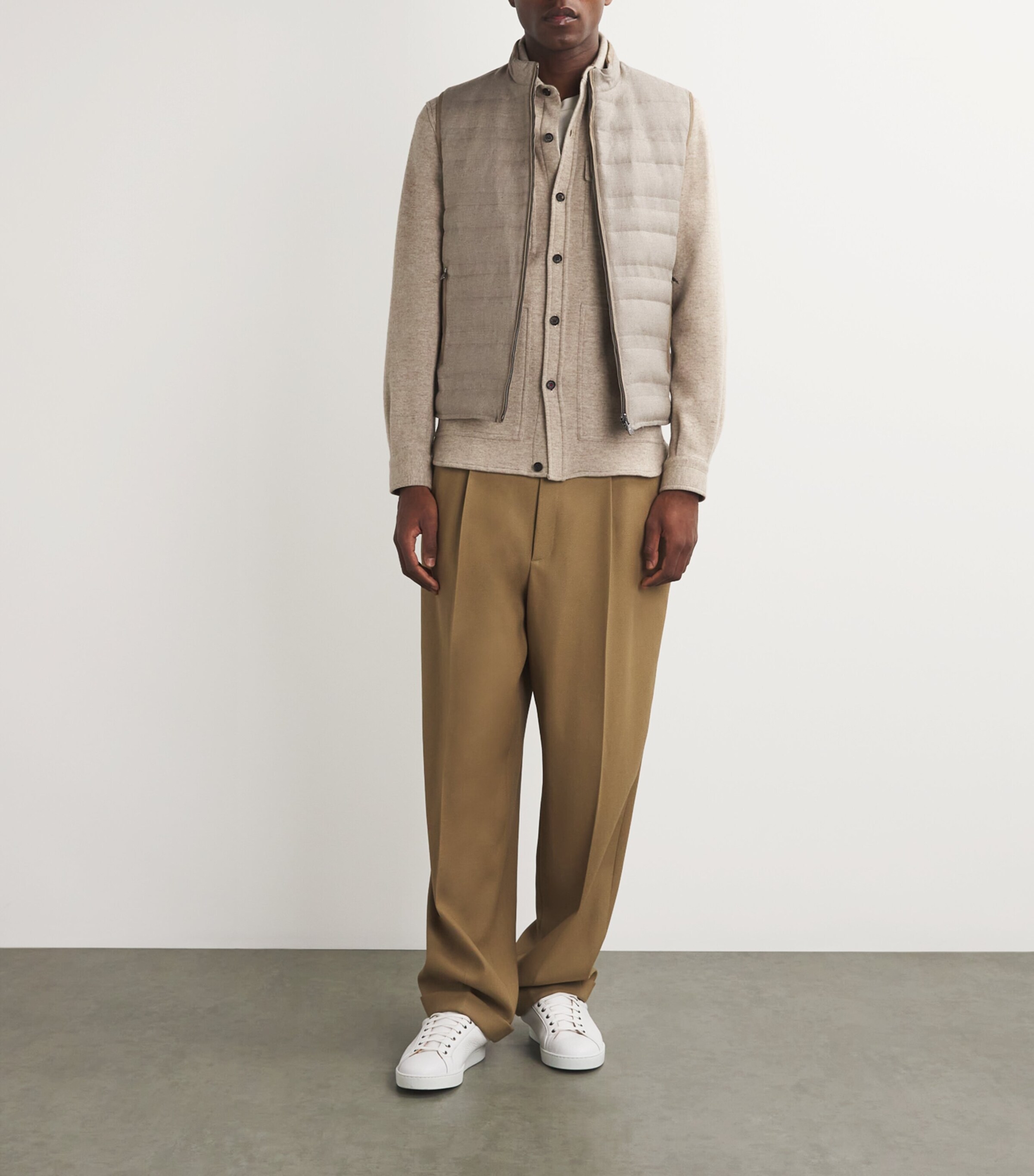 Silk-Blend Padded Gilet 035 NATURAL / BEIGE Image 2