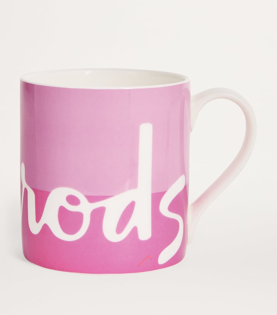 Harrods Ceramic Logo Mug Pink/red Image 2