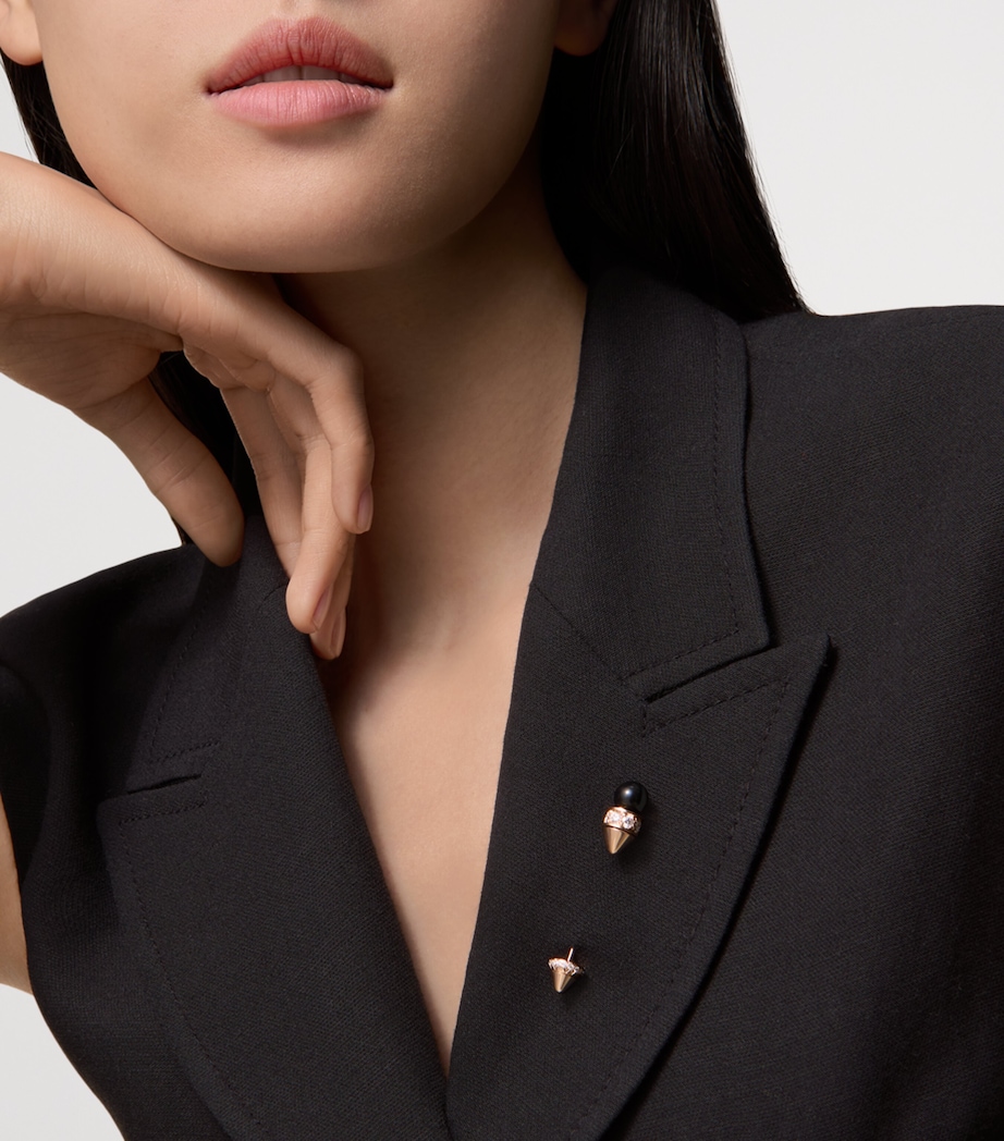 Cartier Rose Gold, Diamond and Onyx Clash de Cartier Tie Pin Mixed Gold Image 4
