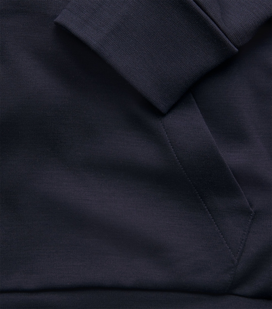 Marco Pescarolo Mens Virgin Wool-Blend Zip-Up Hoodie Navy Image 5