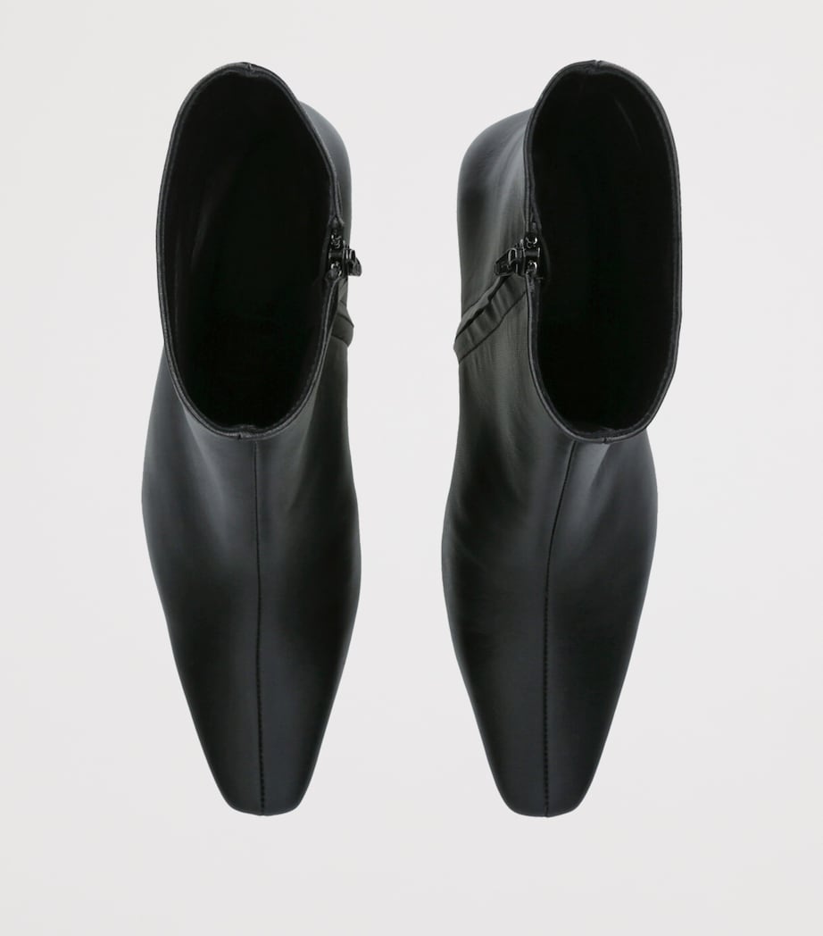 Leather Wally Ankle Boots 55 BLACK Image 4
