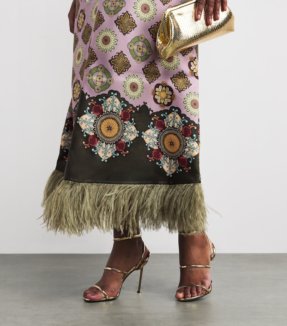 La Doublej Womens Silk Twill Swing Maxi Dress Image 6