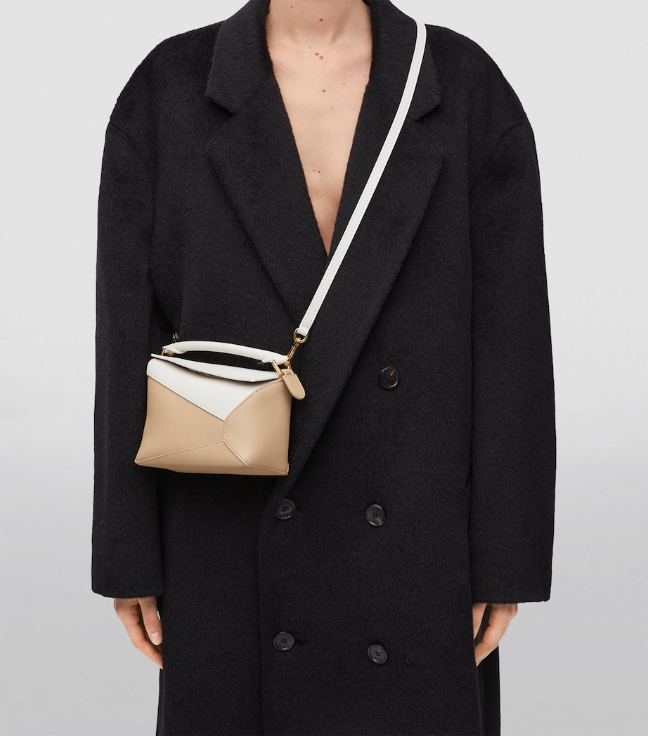 Mini Leather Puzzle Edge Top-Handle Bag SOFT WHITE/PAPER Image 9