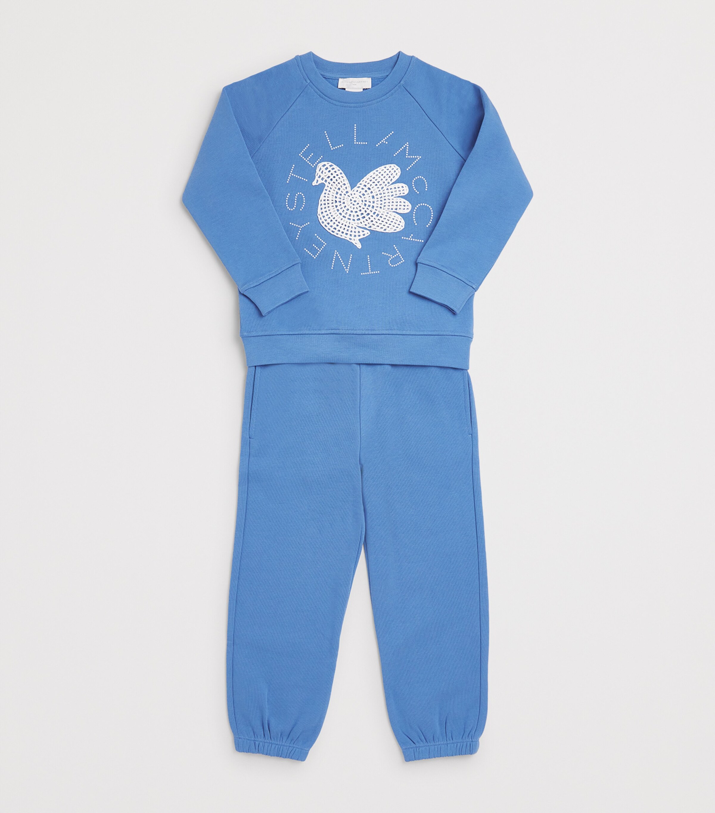 Stella McCartney Kids Cotton Dove Sweatpants (3-14 Years) Air Force Blue Image 3