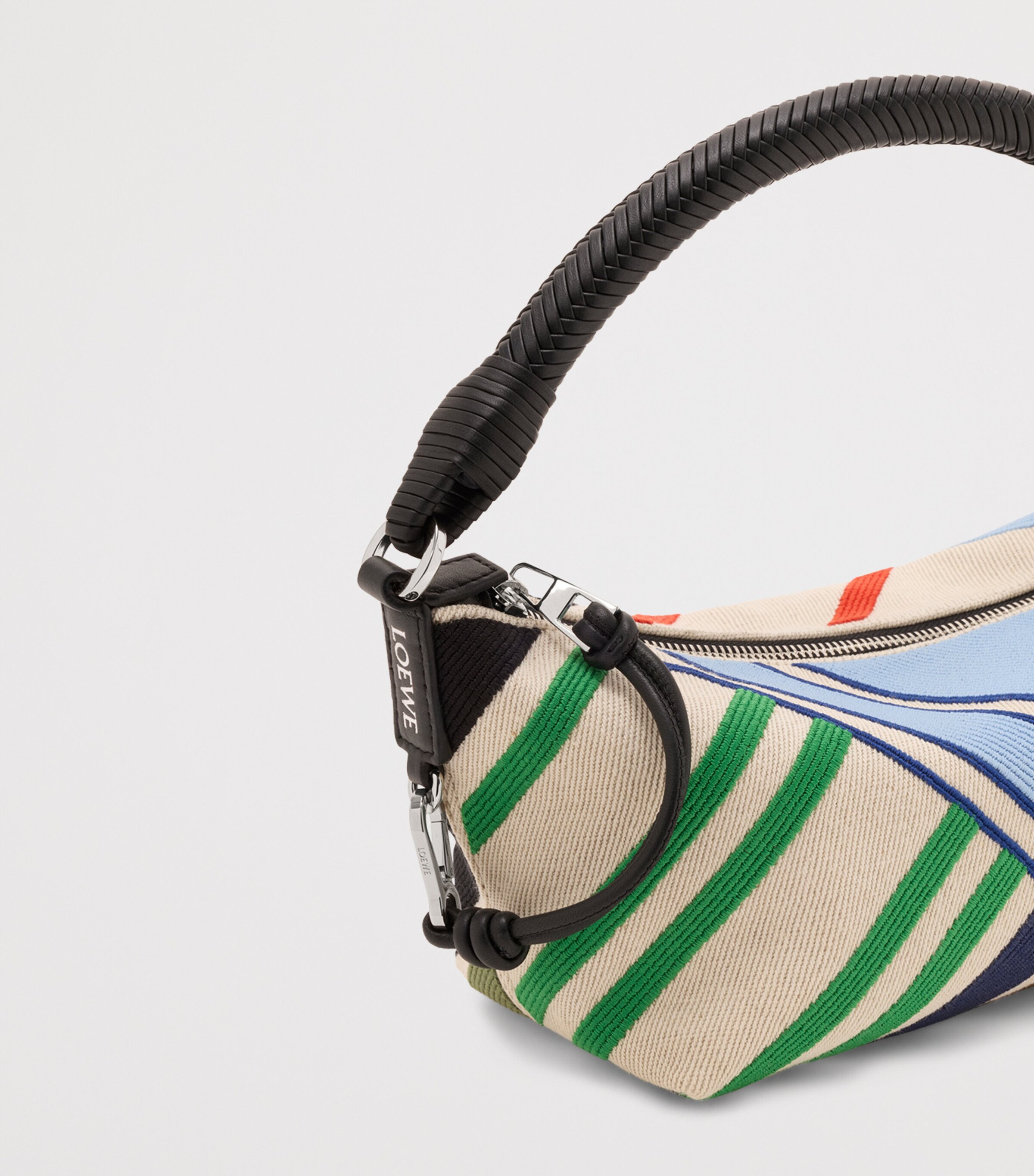 LOEWE Embroidered Cala Top-Handle Bag Ecru/multicolor Image 7