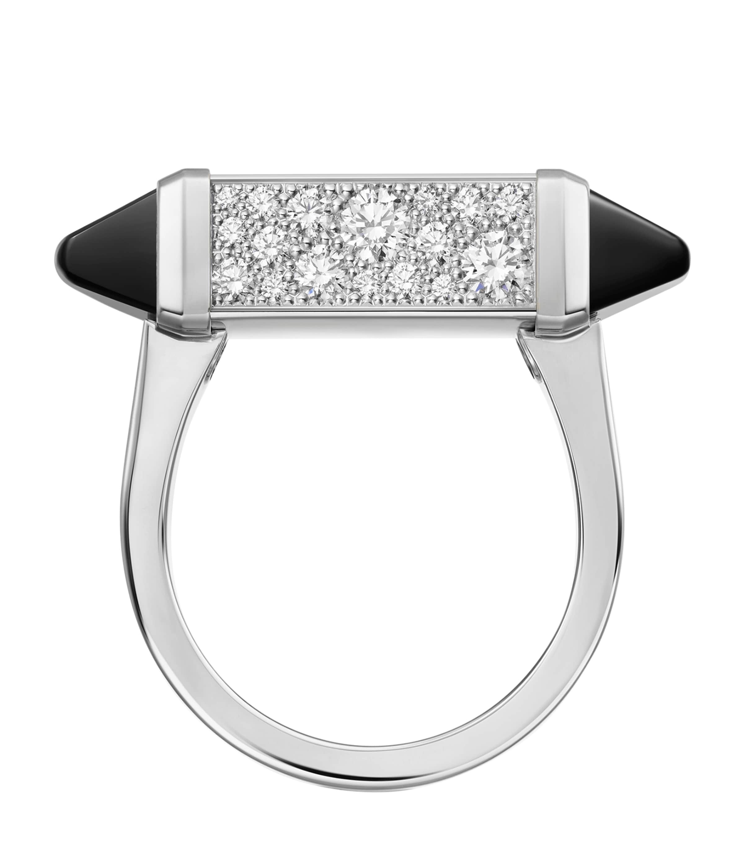 White Gold, Diamond and Onyx Les Berlingots de Cartier Ring WHITE GOLD Image 2