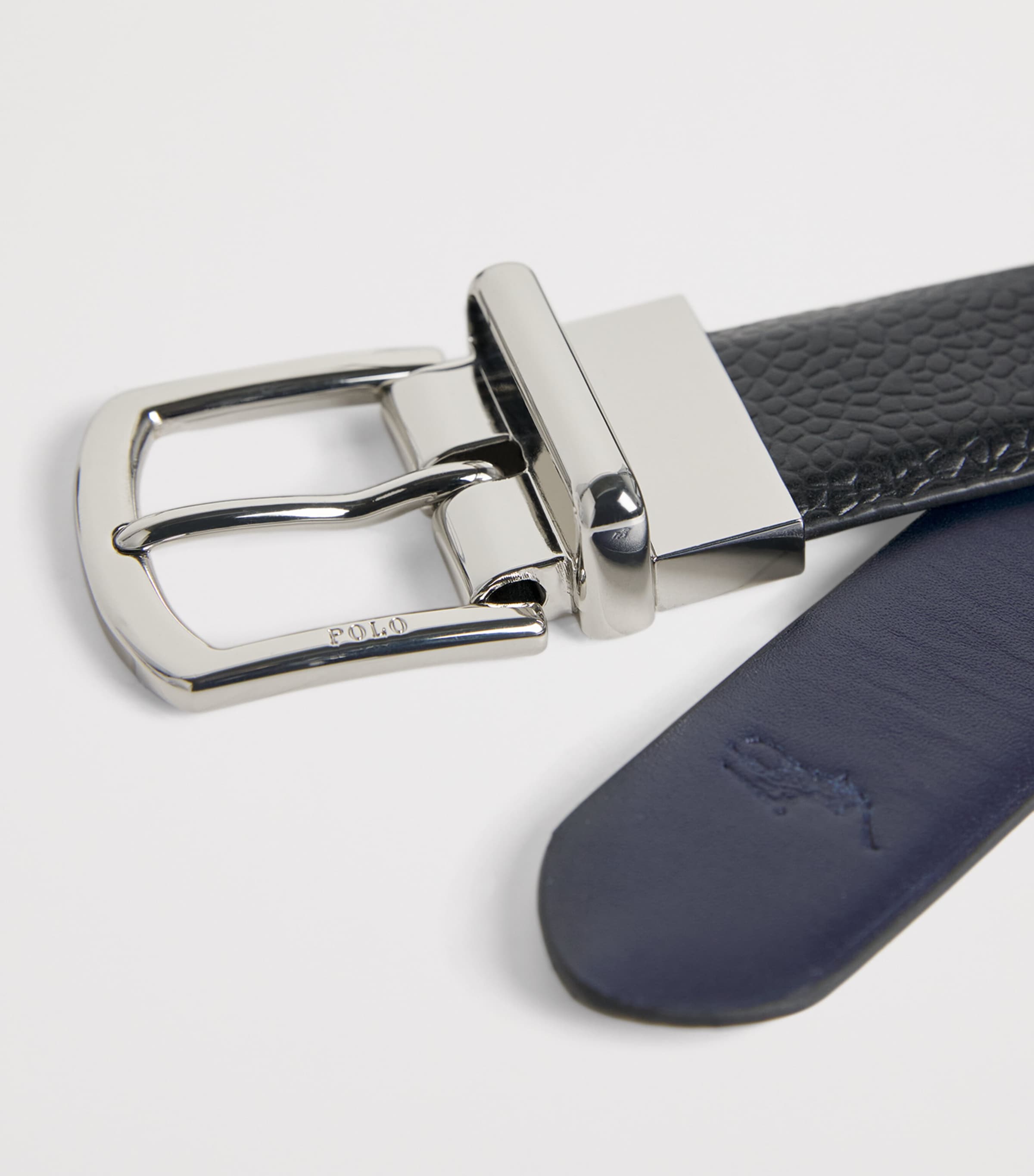 Leather Reversible Belt BLACK Image 5