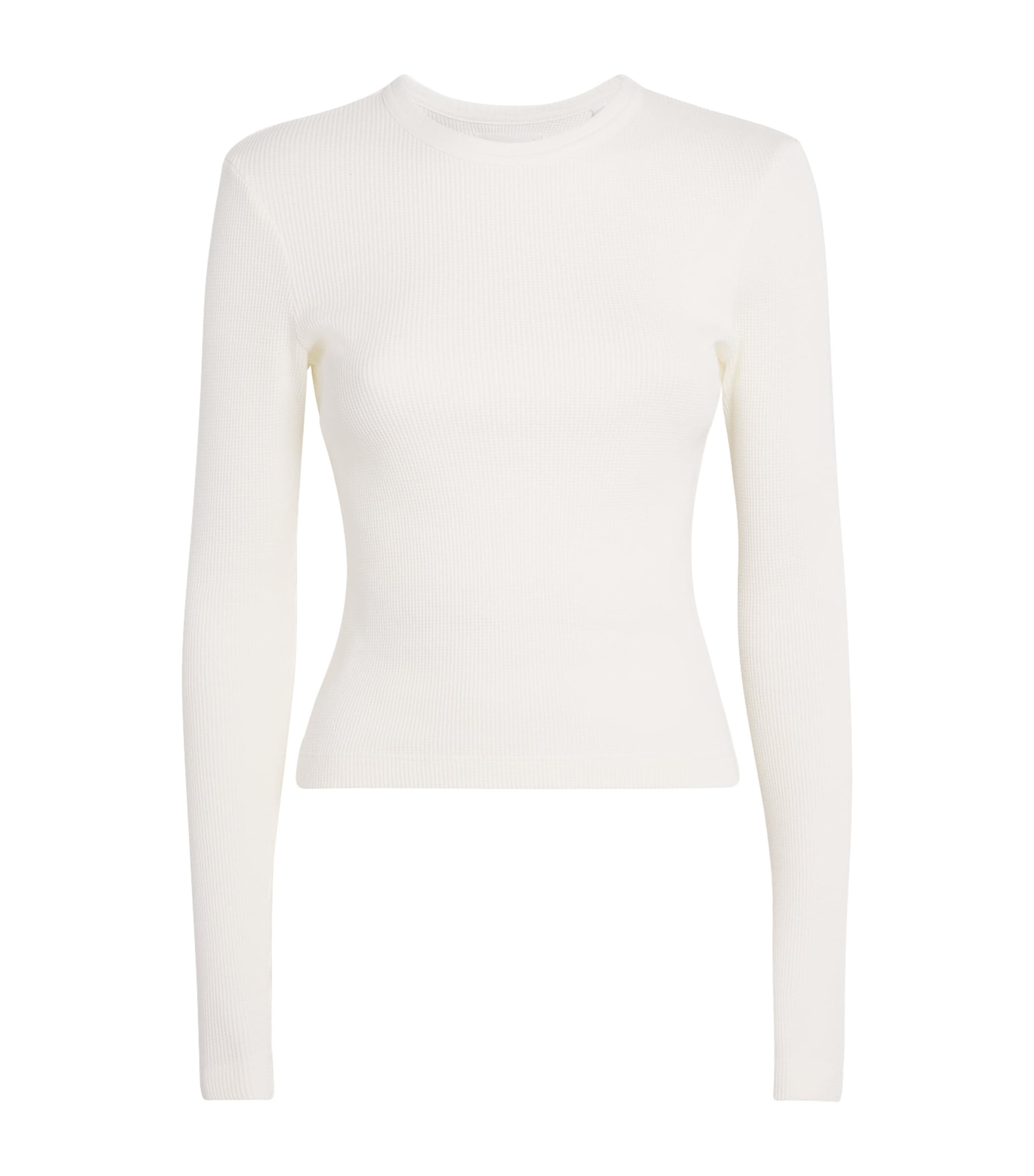 Citizen Of Humanity Cotton Waffle Sweatshirt In White