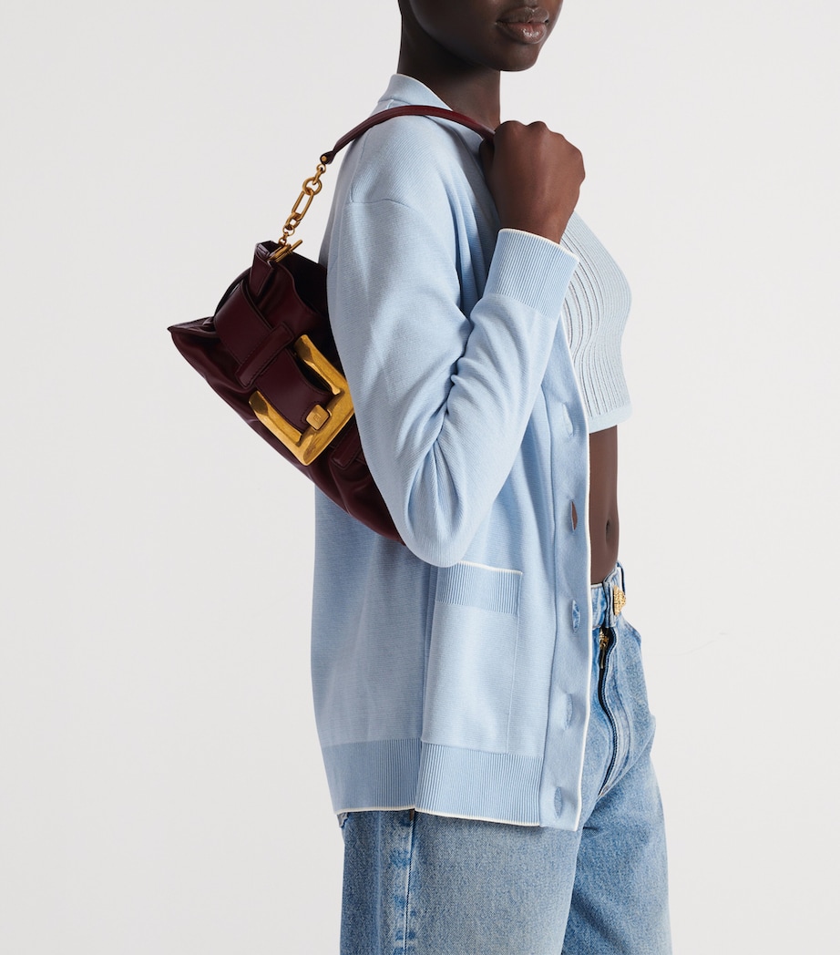 Mini Leather Anthem Shoulder Bag 3AR AUBERGINE Image 5