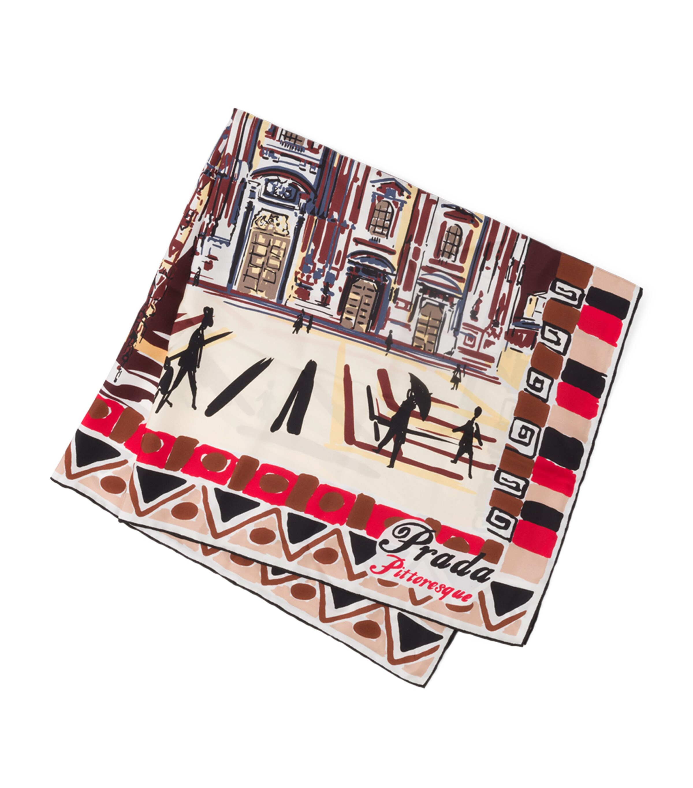 Prada Silk Pittoresque Milan Scarf Image 1