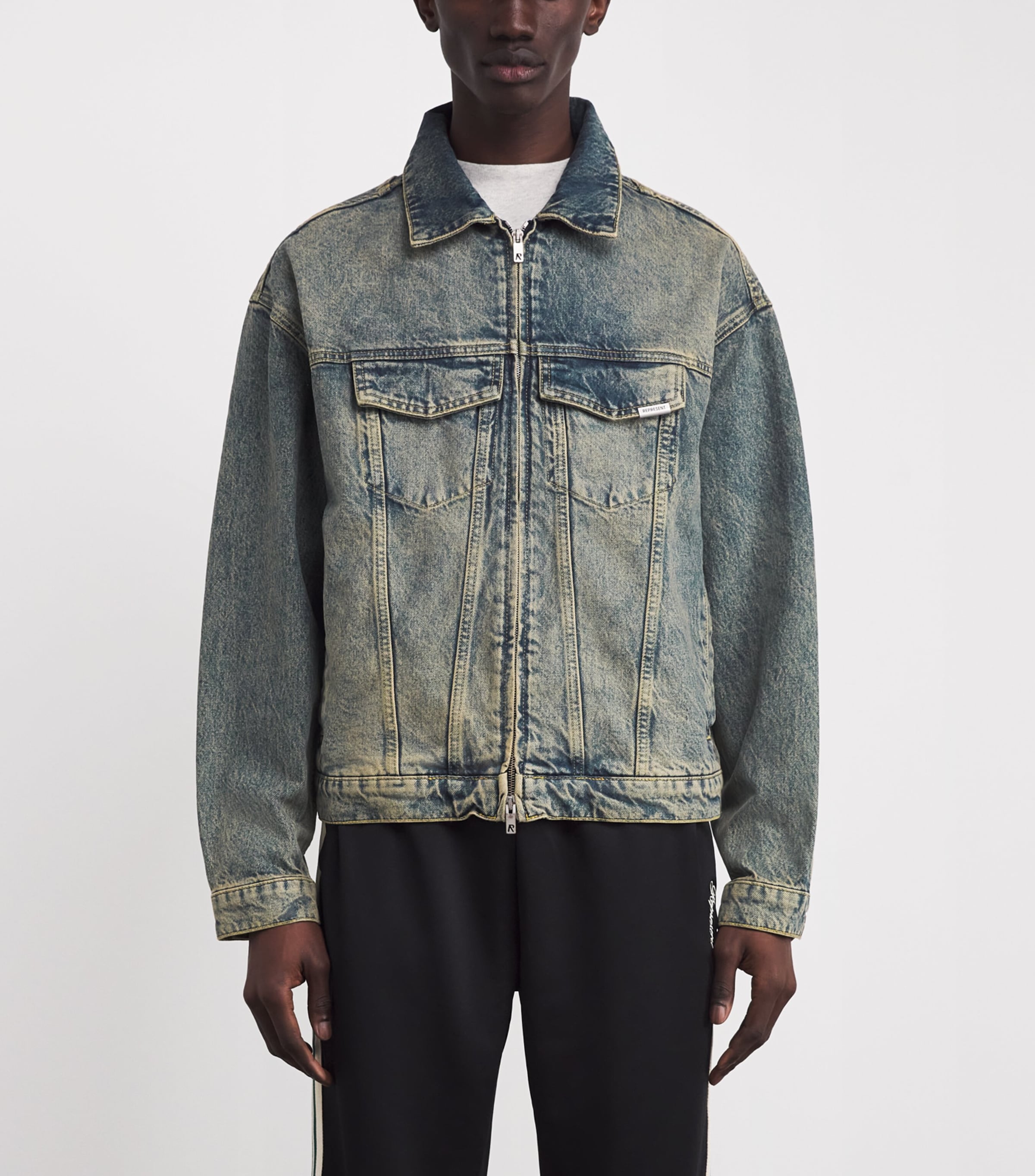 Bleached Denim Jacket BLUE CREAM Image 3