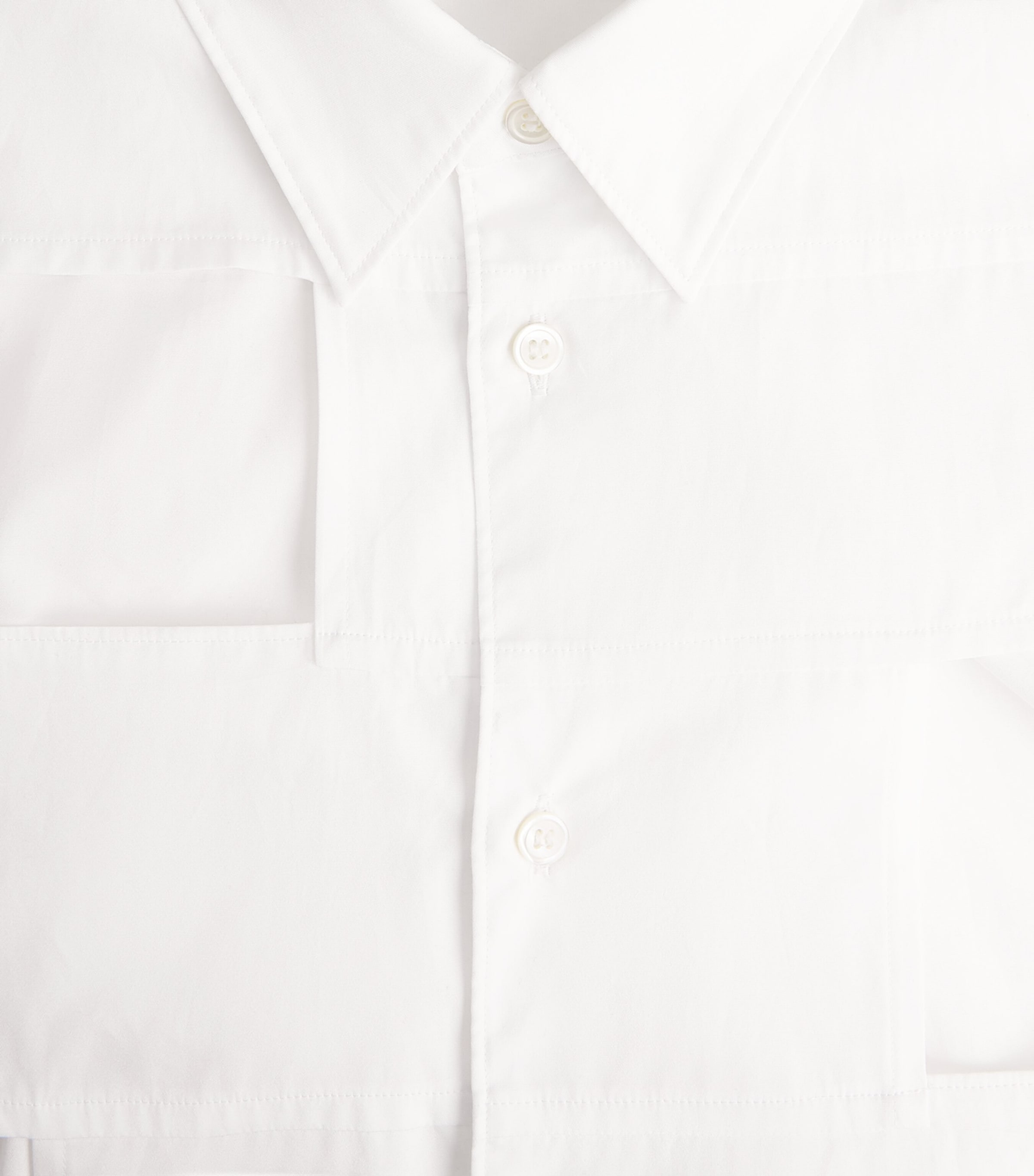 Comme Des Garçons Homme Plus Mens Cotton Cut-Out Shirt White Image 6