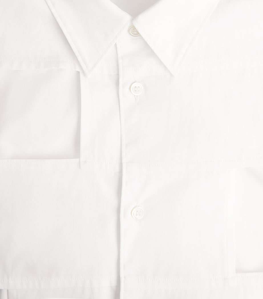 Comme Des Garçons Homme Plus Mens Cotton Cut-Out Shirt White Image 6