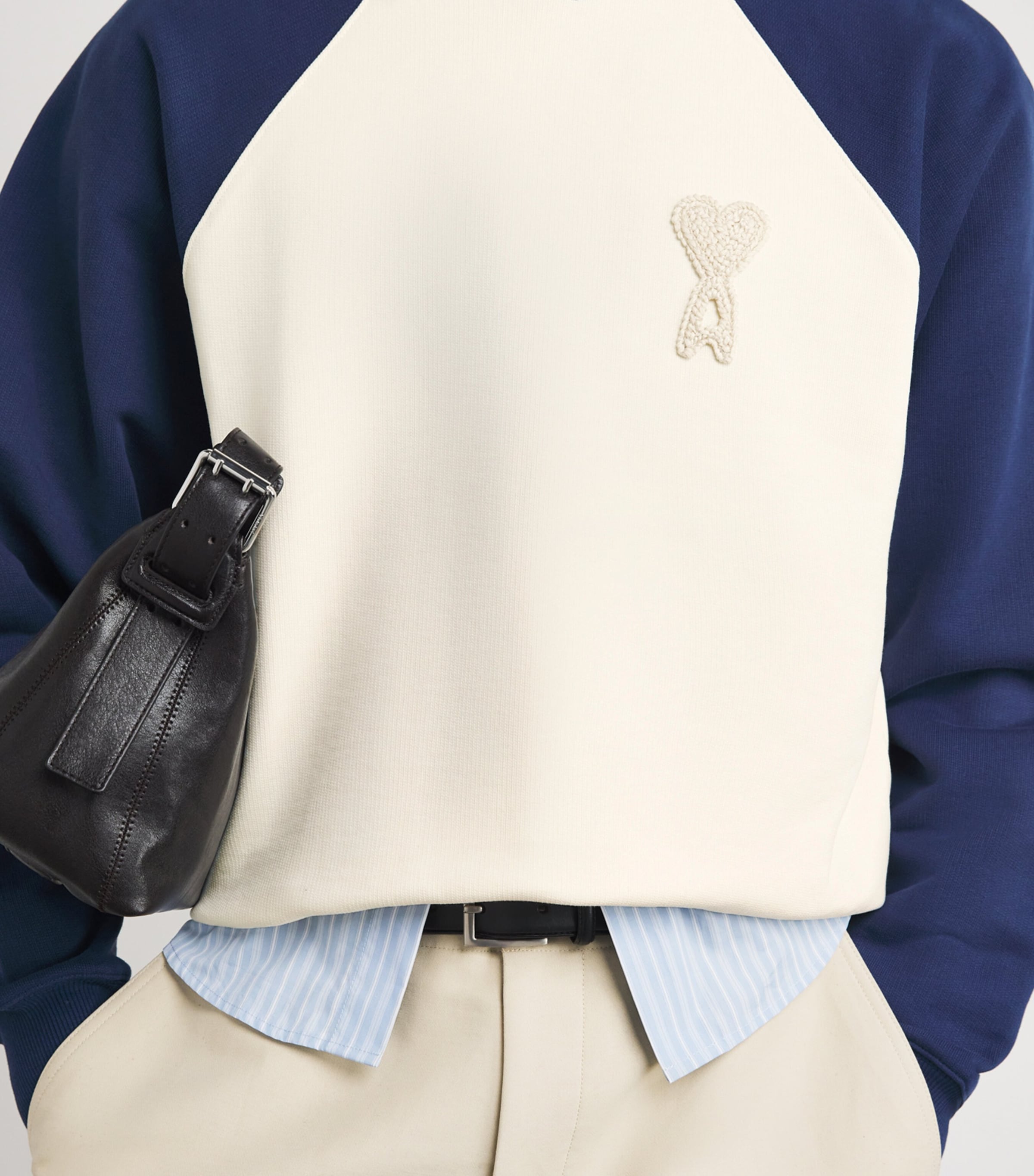 AMI Paris White Cotton Ami de Coeur Sweatshirt | Harrods US