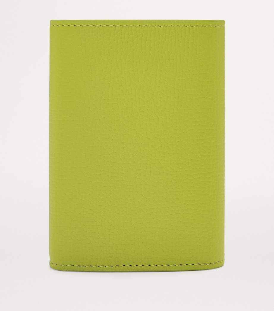Leather Anagram Vertical Wallet MEADOW GREEN Image 4