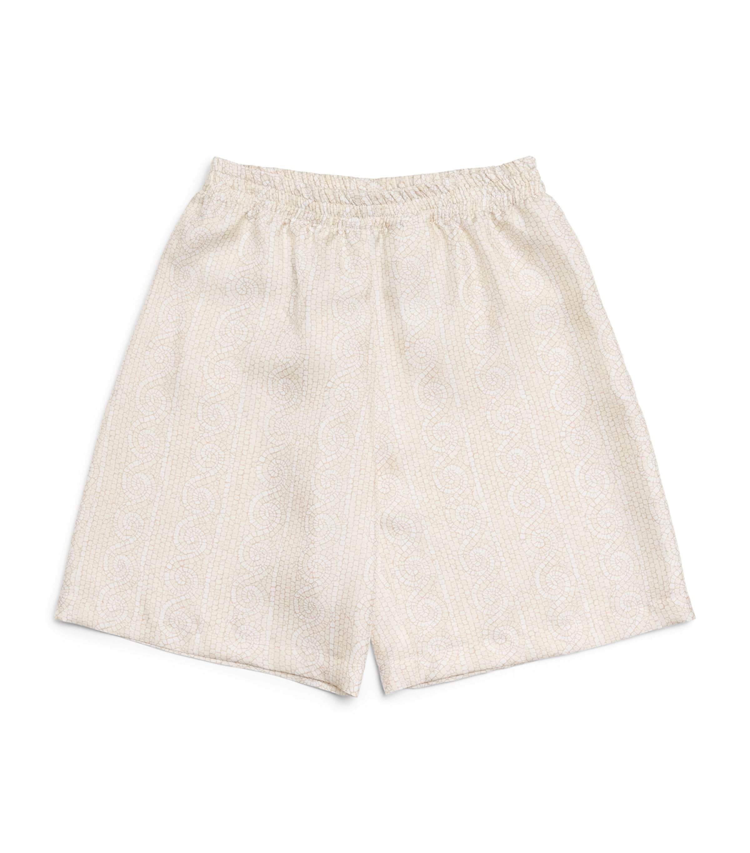Versace Kids Silk Twill Greca Mosaic Shorts (4-14 Years) Image 1