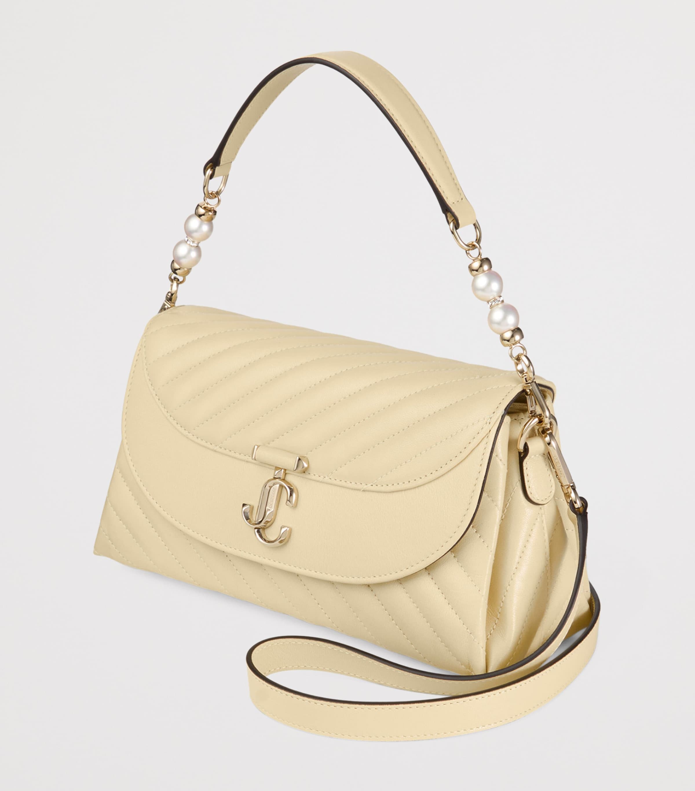 Leather Curve Top-Handle Bag BUTTERMILK/SHINY GOL Image 2