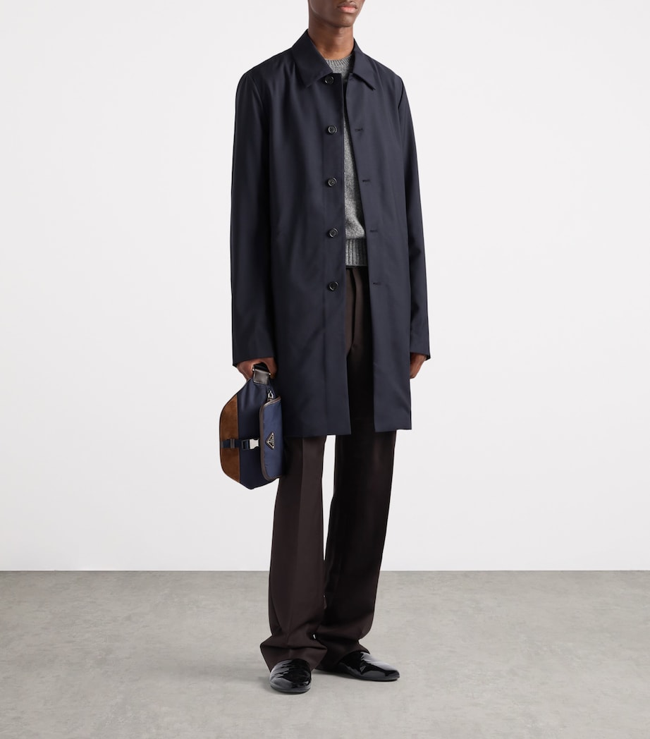 Small Re-Nylon and Leather Cross-Body Bag F0C1B Image 2