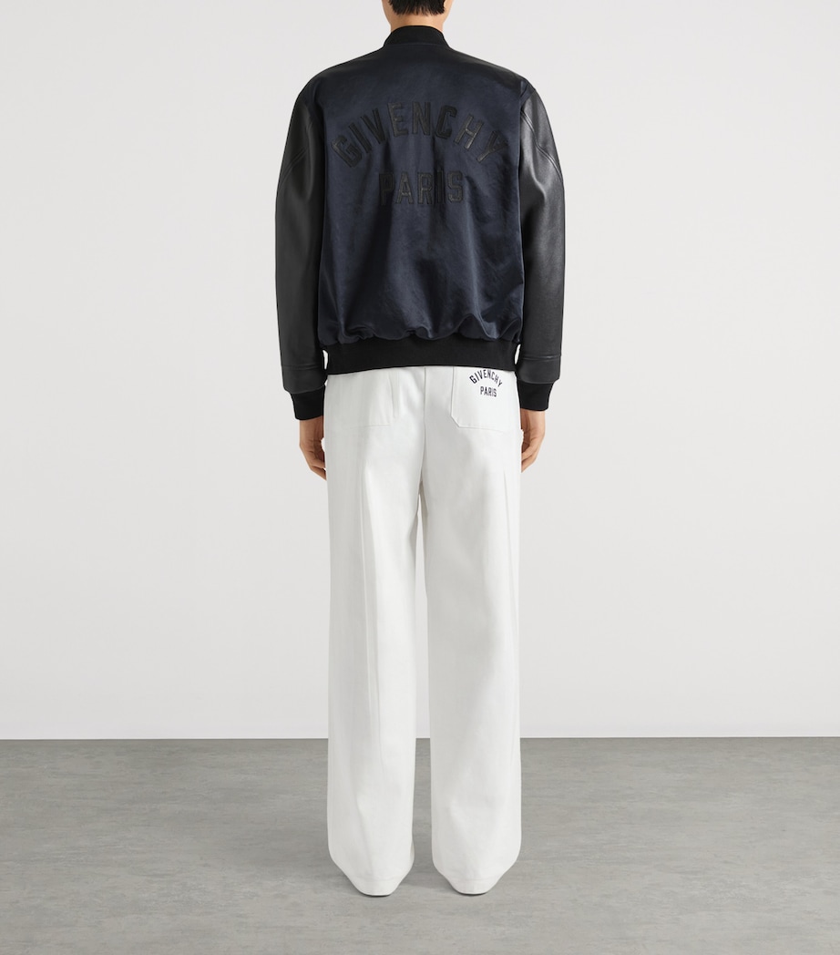 Cotton-Blend Bomber Jacket BLACK/BLACK Image 3