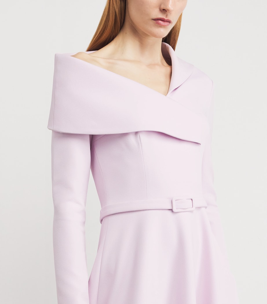 Safiyaa Womens Crepe Odelle Midi Dress Lilac Snow Image 4