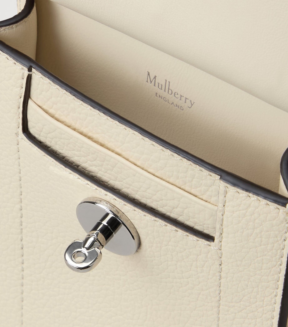 Mini Leather Antony Pouch EGGSHELL Image 4