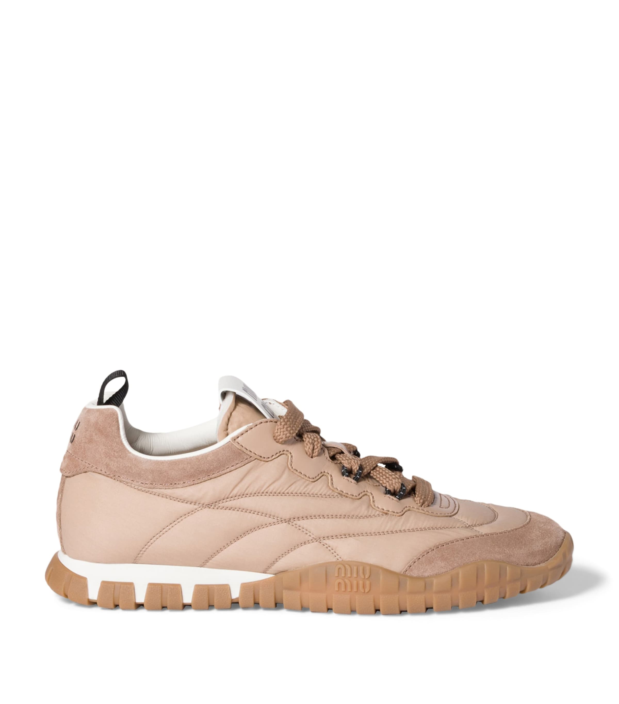 Fabric-Suede Low-Top Sneakers F01DP Image 1