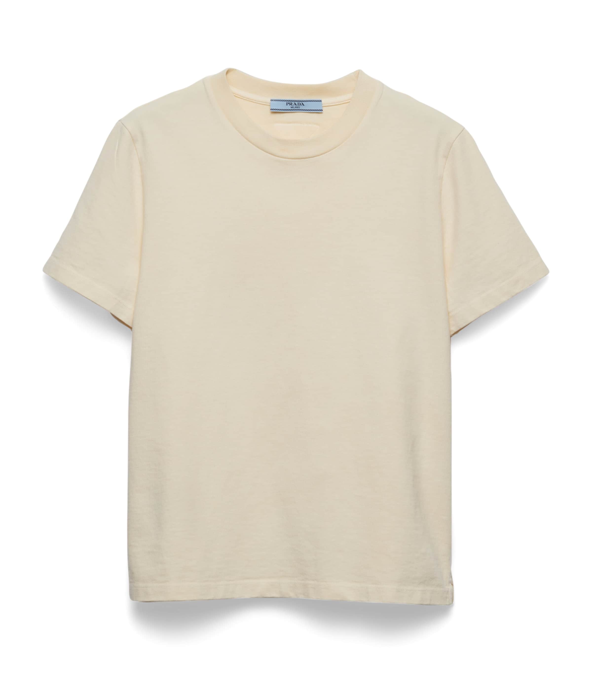 Prada Womens Fabric Logo T-Shirt Image 1