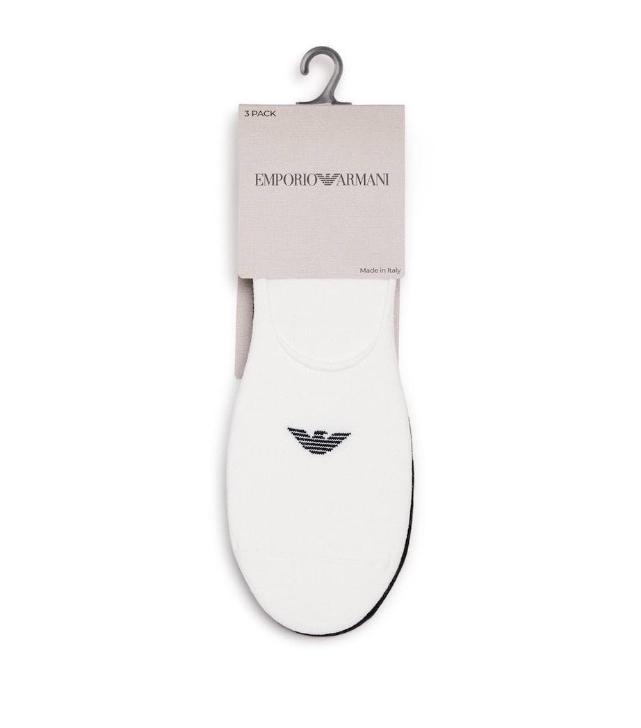 Invisible Logo Socks (Pack of 3) M0091 WHITE/BLA Image 1
