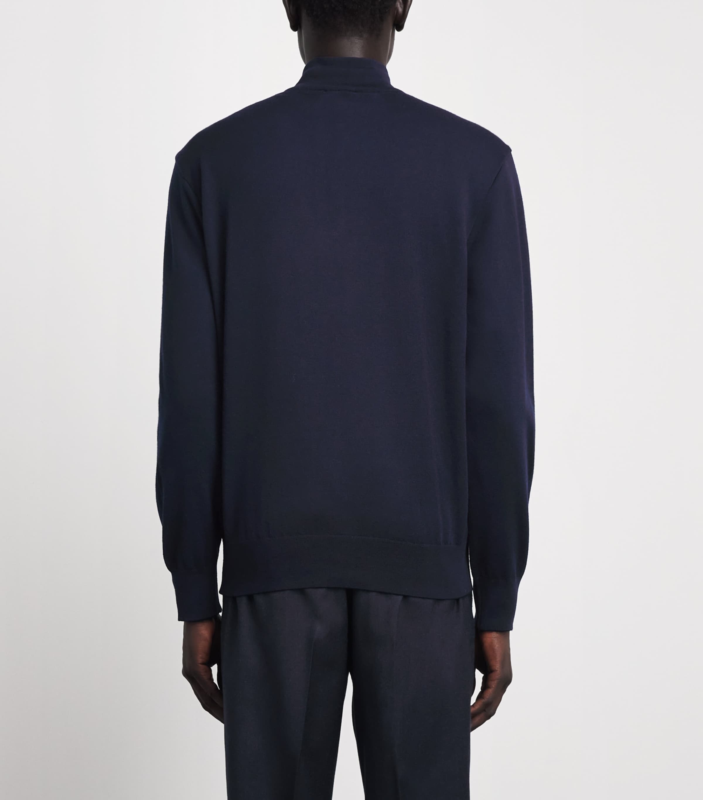 Paul & Shark Mens Virgin Wool High-Neck Sweater Blue Image 5