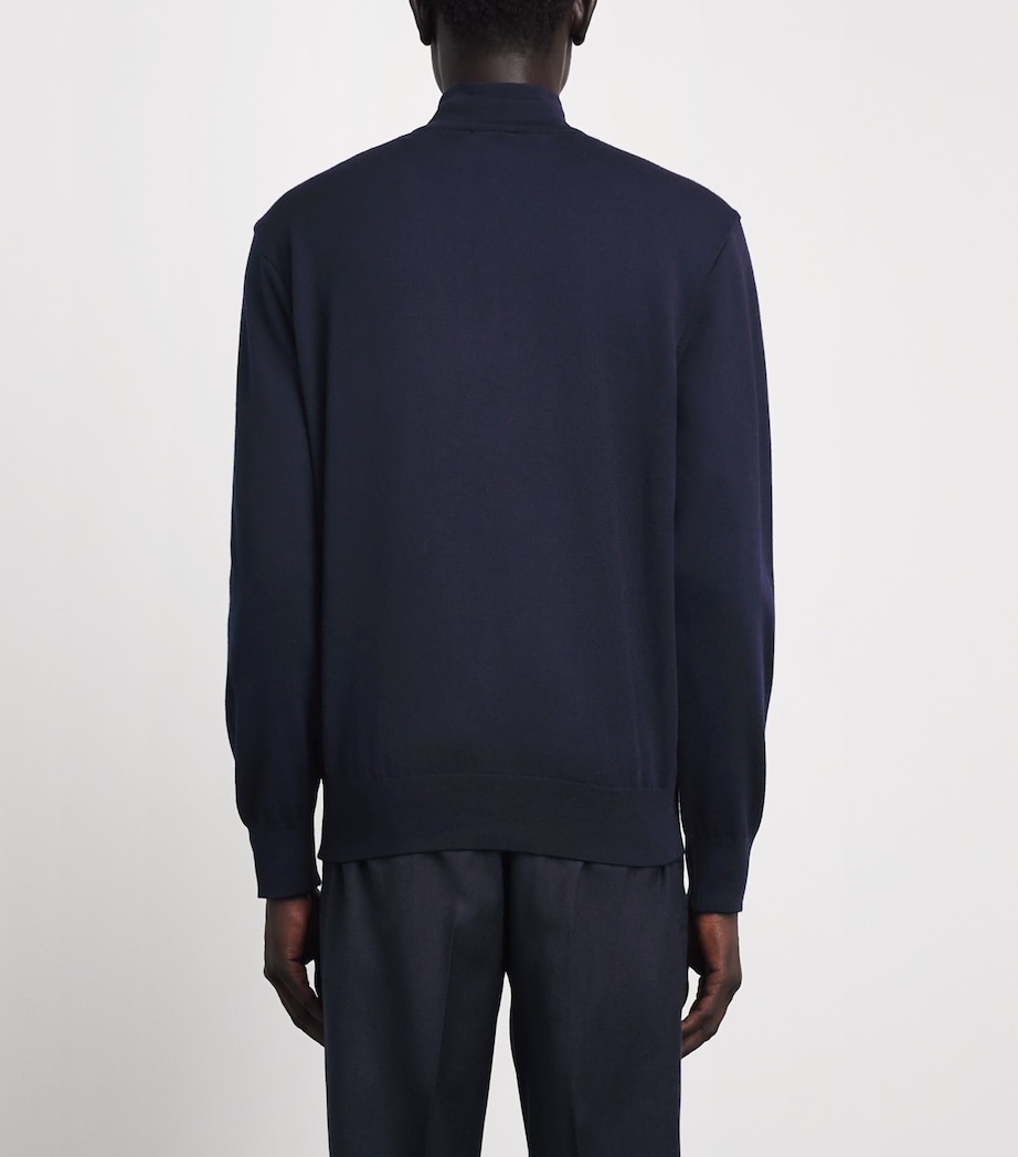 Paul & Shark Mens Virgin Wool High-Neck Sweater Blue Image 5