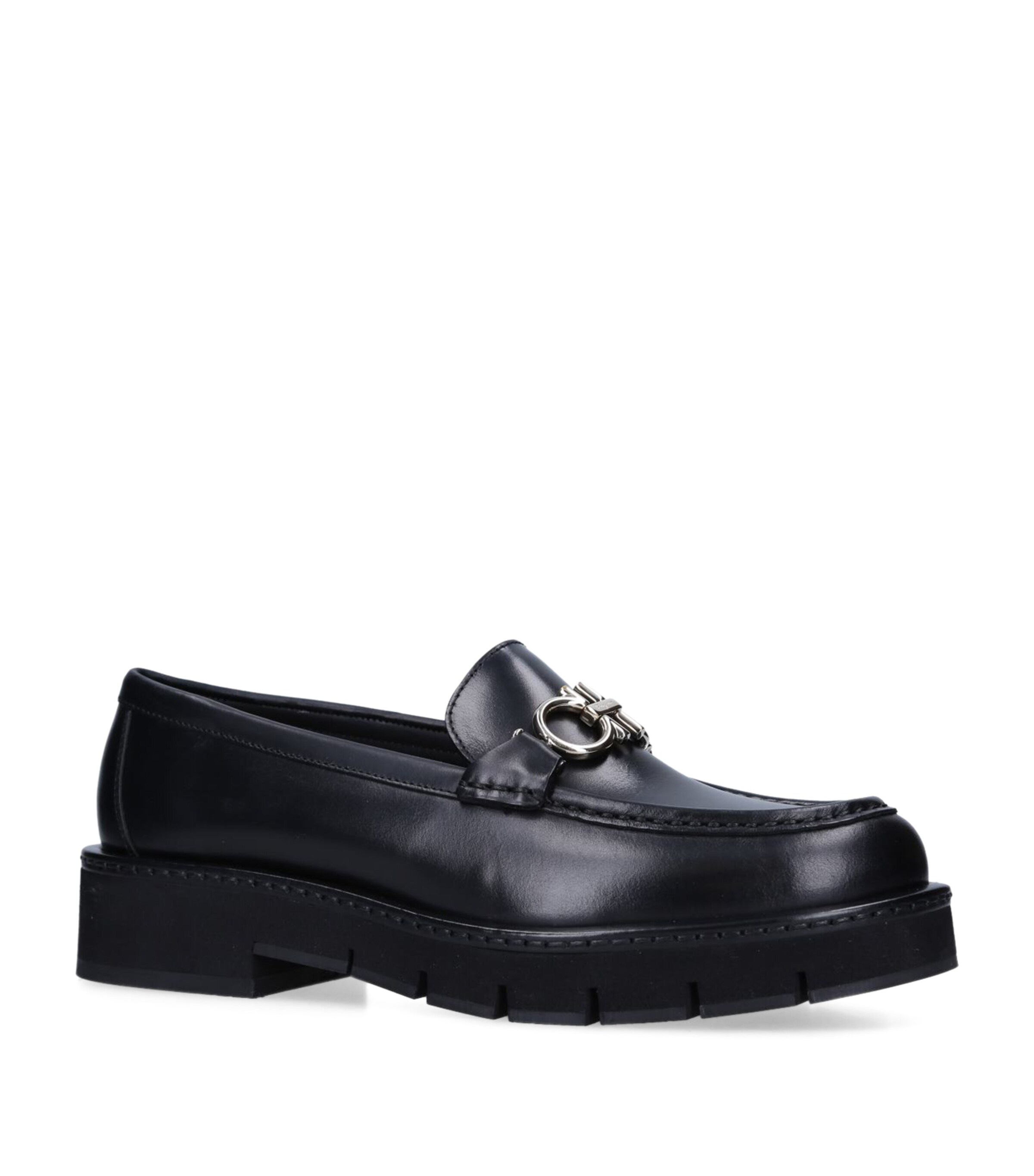Salvatore Ferragamo Leather Rolo Lug Loafers | Women Shoes | Flats | Loafers | Designers | Ferragamo