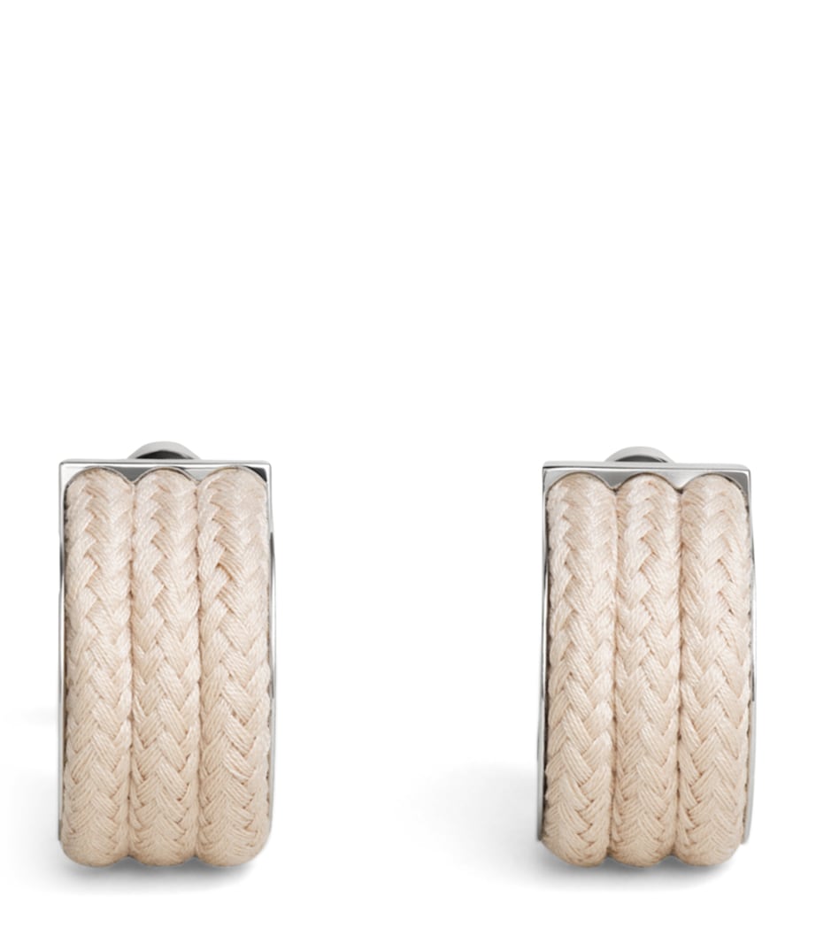 Alaïa Corded Hoop Earrings Naturel Image 1