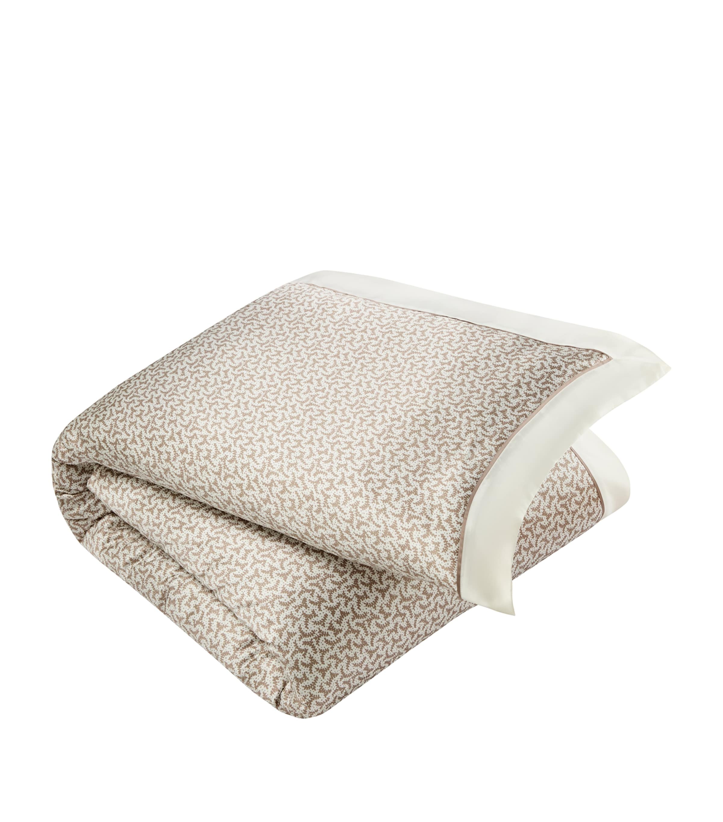 Gingerlily Silk Fern Super King Duvet Cover (220cm x 260cm) Mocha/ivory Image 1