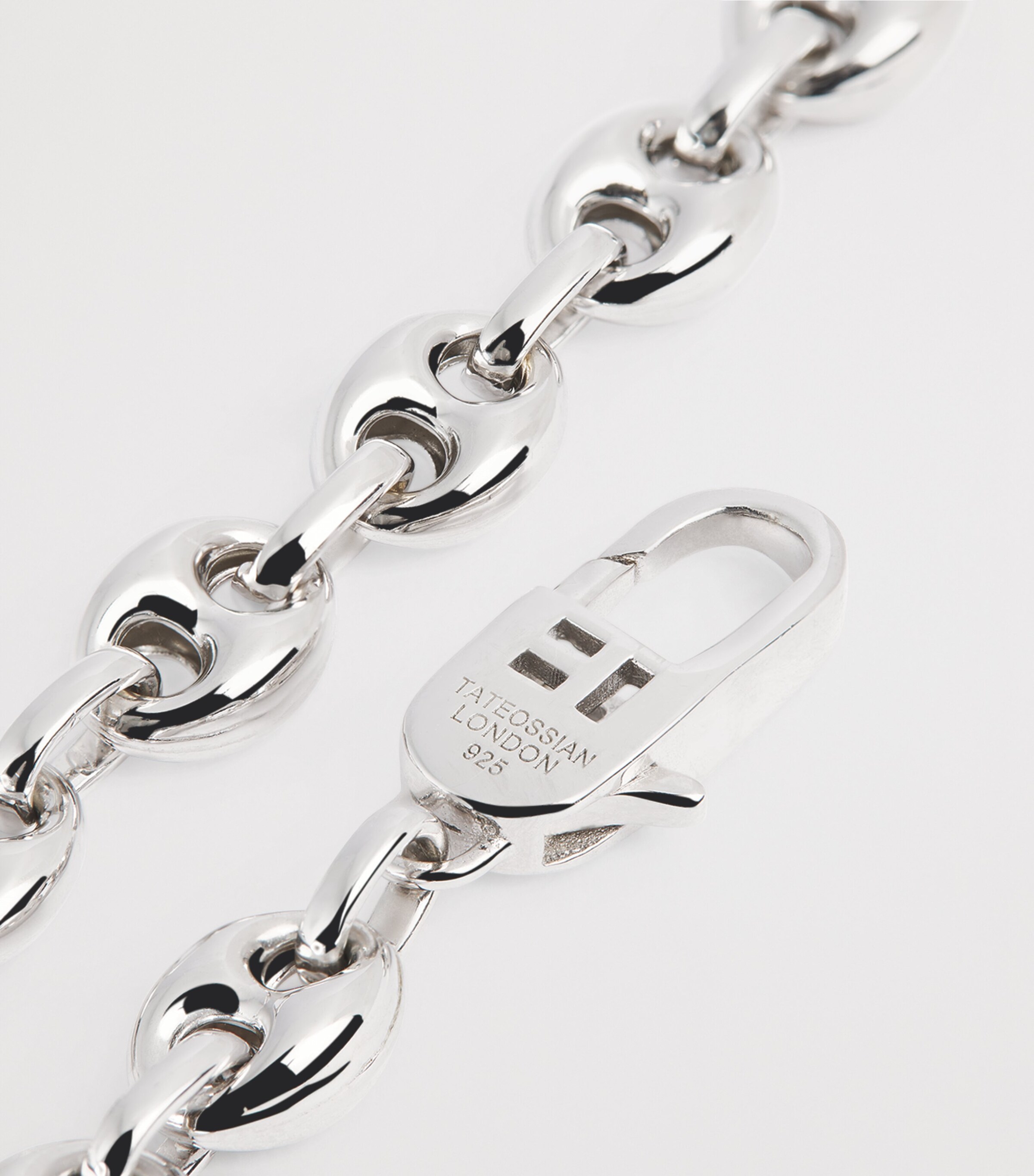 Sterling Silver Marine Link Chain Bracelet SILVER COLOUR Image 6