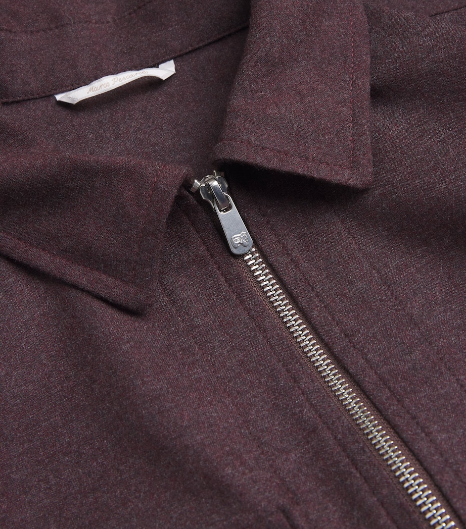 Cashmere 2-Way Zip Jacket 27 - BURGUNDY Image 5