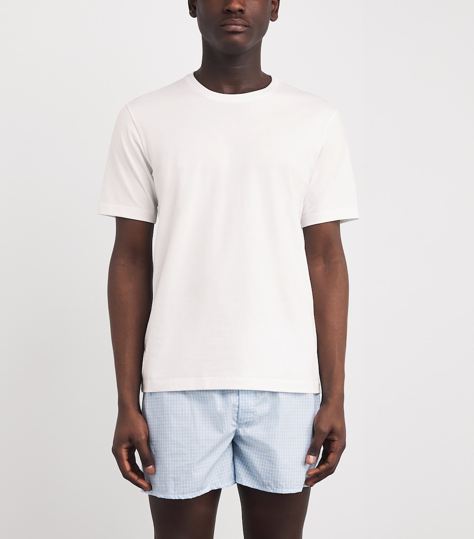 Cotton Living Crew-Neck T-Shirt 0101 WHITE Image 3