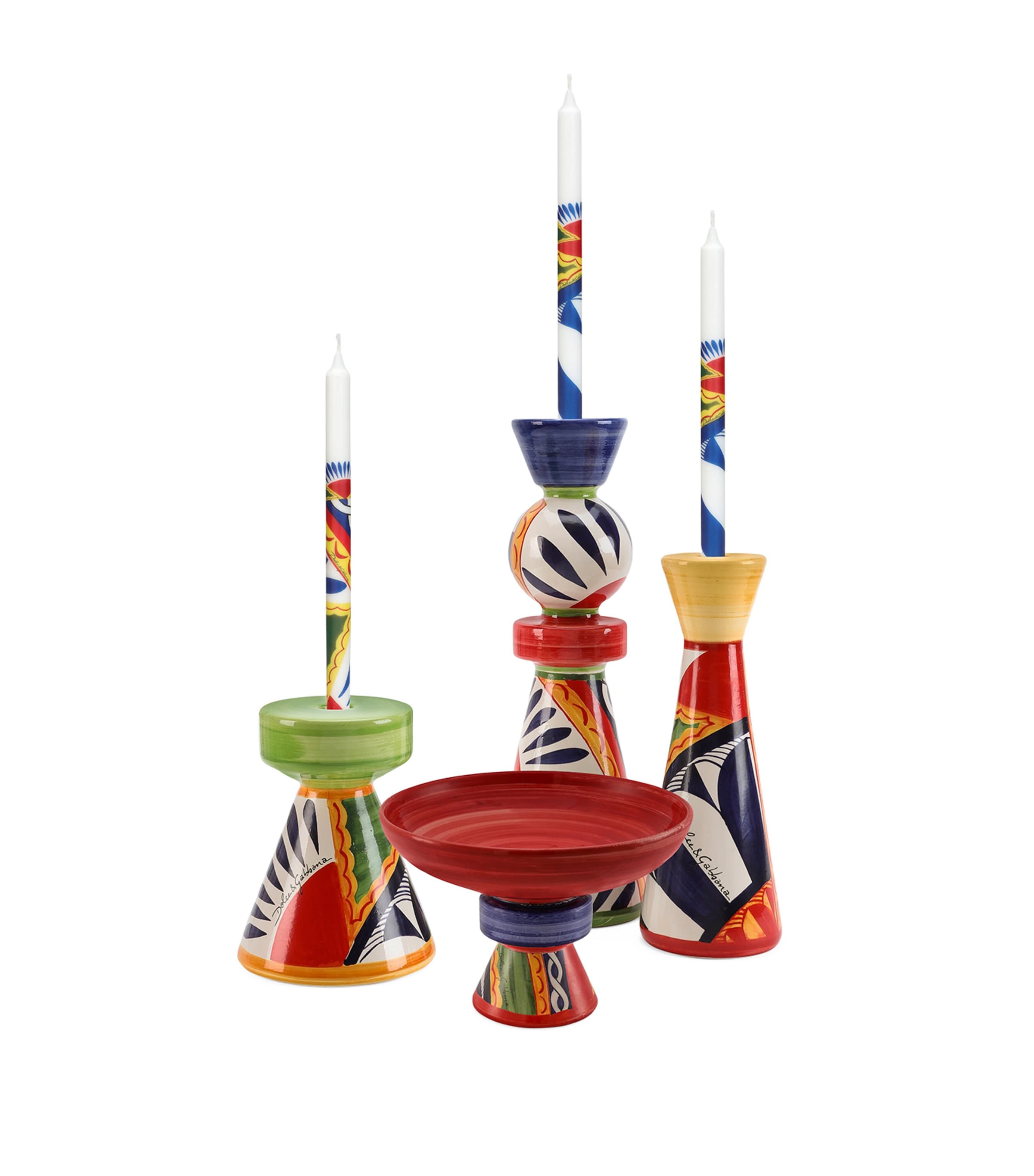 Dolce&Gabbana Casa Large Ceramic Candle Holder Carretto Image 4