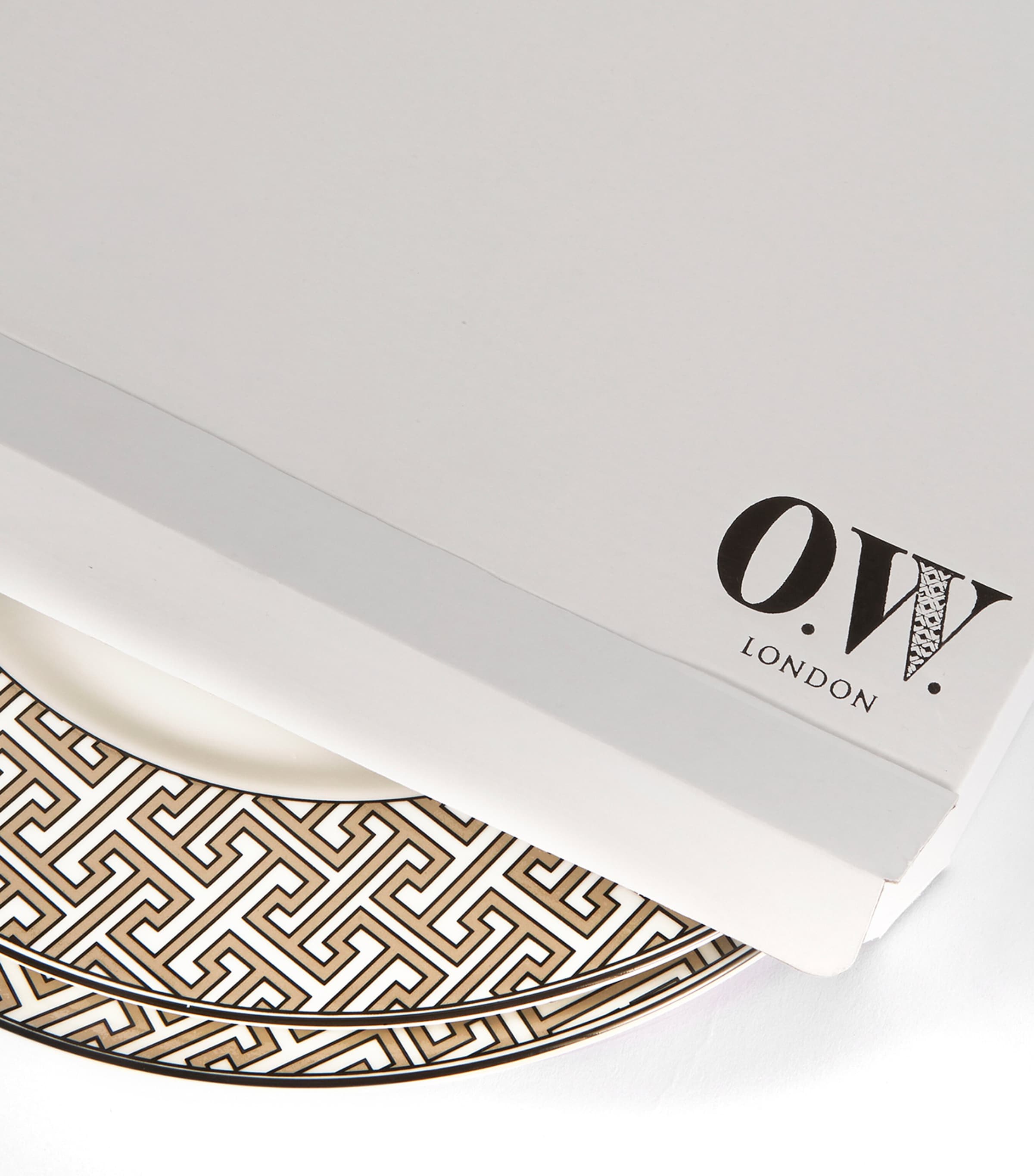 Set of 2 Maze Dessert Plates (21cm) TRUFFLE Image 4