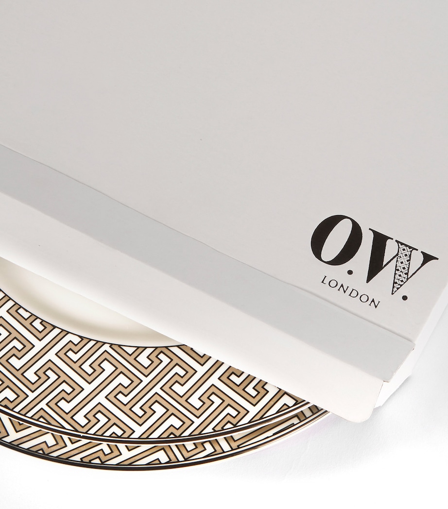 Set of 2 Maze Dessert Plates (21cm) TRUFFLE Image 4