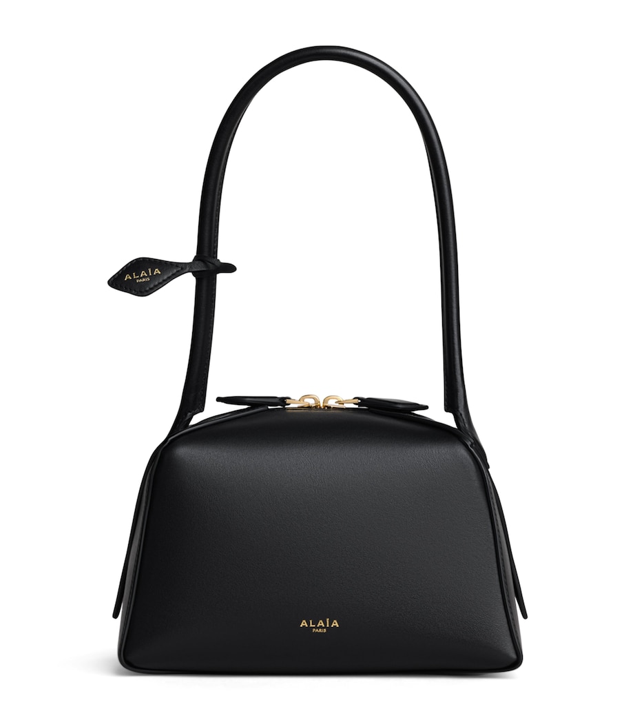 Alaïa Small Leather Le Bouledogue Shoulder Bag Black Image 1